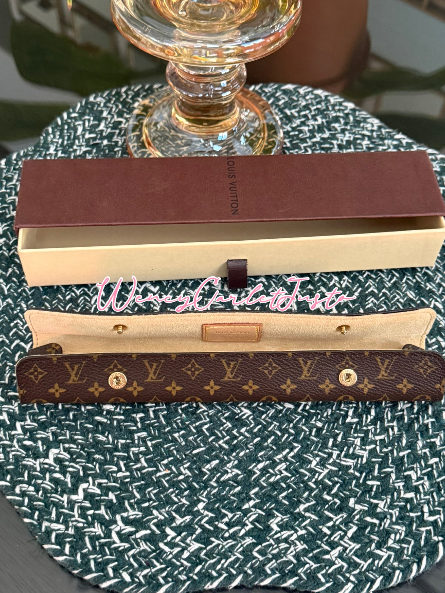 Monogram Necklace/ Bracelet Jewelry Case with Box 🗓️ Year: 2002