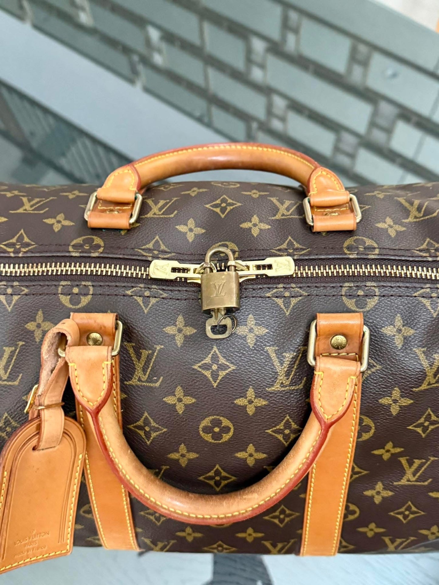 Keepall 50 Bandoulier with Original Strap, 🔐 Lock, Key , Poignet and Luggage Tag 📅 Year: 1993