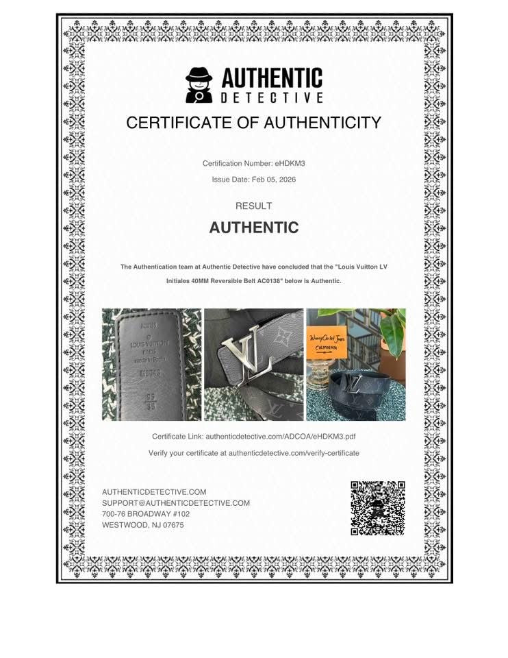 Initiales 40MM Reversible Belt -Size 95/ 38 🗓️ Year: 2018