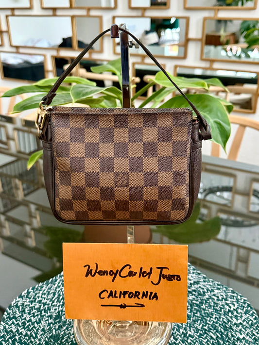 Damier Ebene Trousse Pochette with Insert Organizer - 📅 Year: 1998