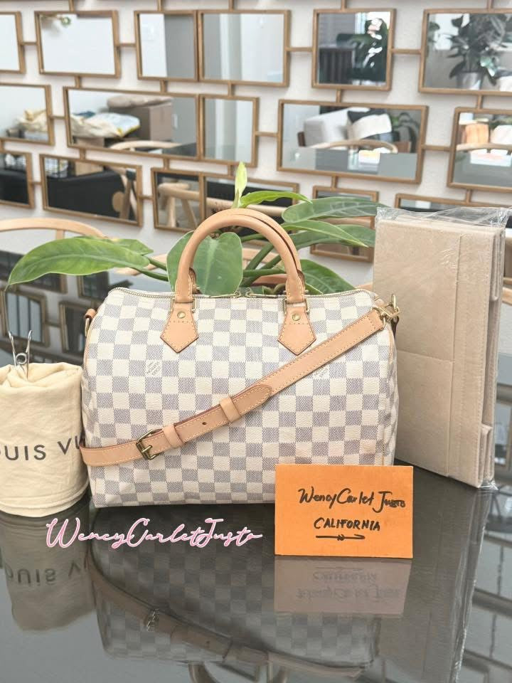 Speedy 30 Bandoulier in Azur with Original Strap, Dustbag and Insert Organizer -🗓️ Year: 2013