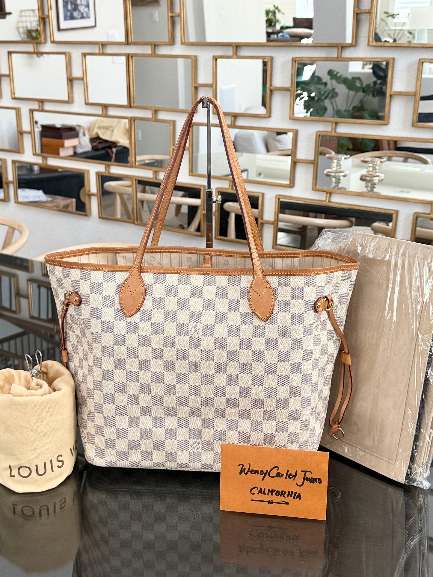 Neverfull MM Azur iwith Dustbag and Insert Organizer-🗓️ Year: 2011