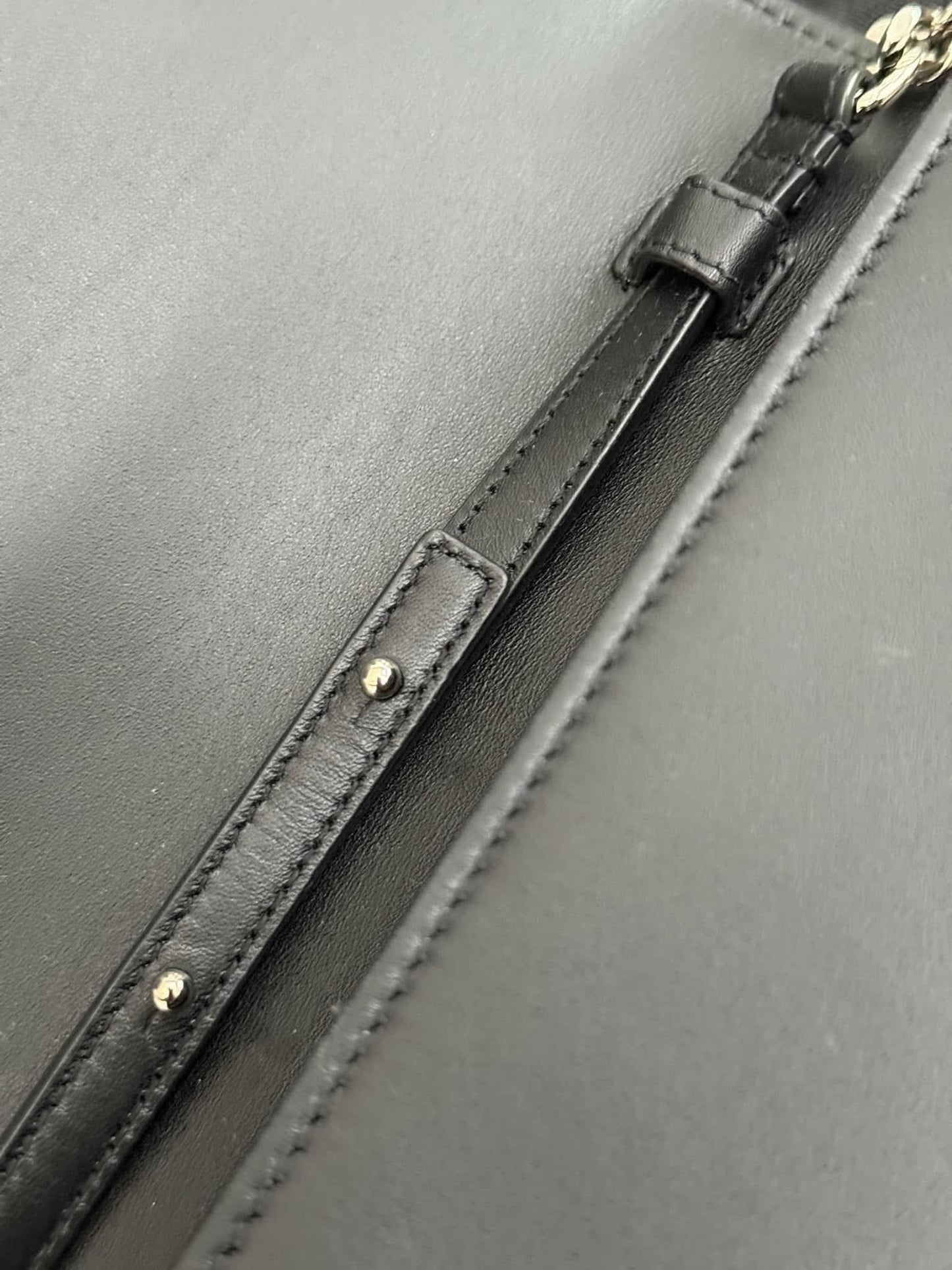 Kate Stars Calfskin Leather Chain Clutch Crossbody 📦 With Box, Dustbag, Cards, and Paper Bag