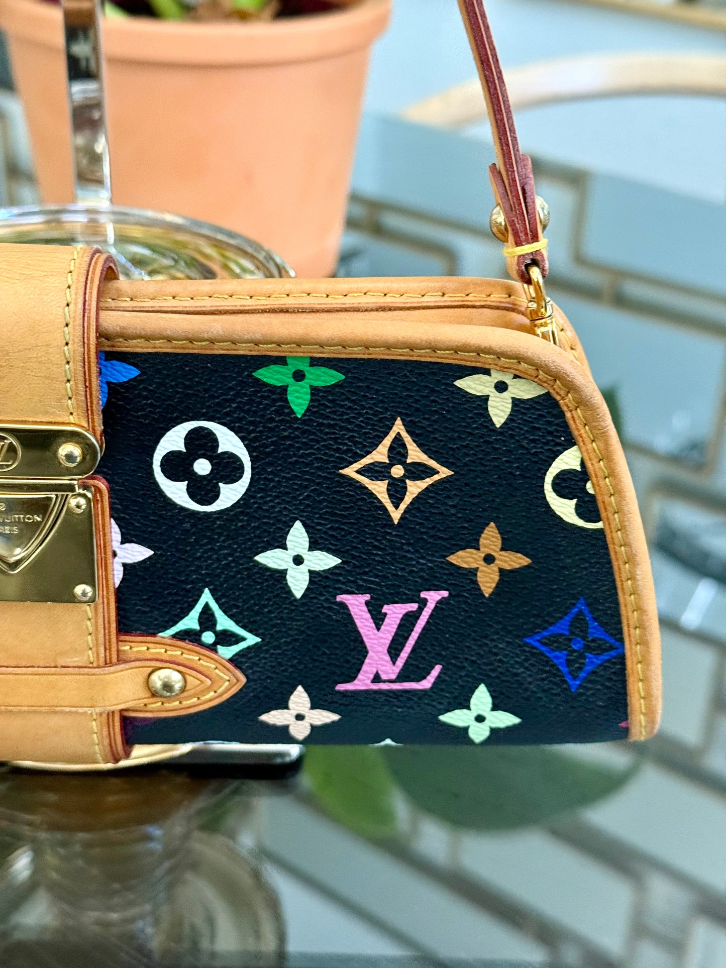 Multicolor Shirley Clutch/ Shoulder Bag with Dustbag, Box and Paper Bag 📅 Year: 2005