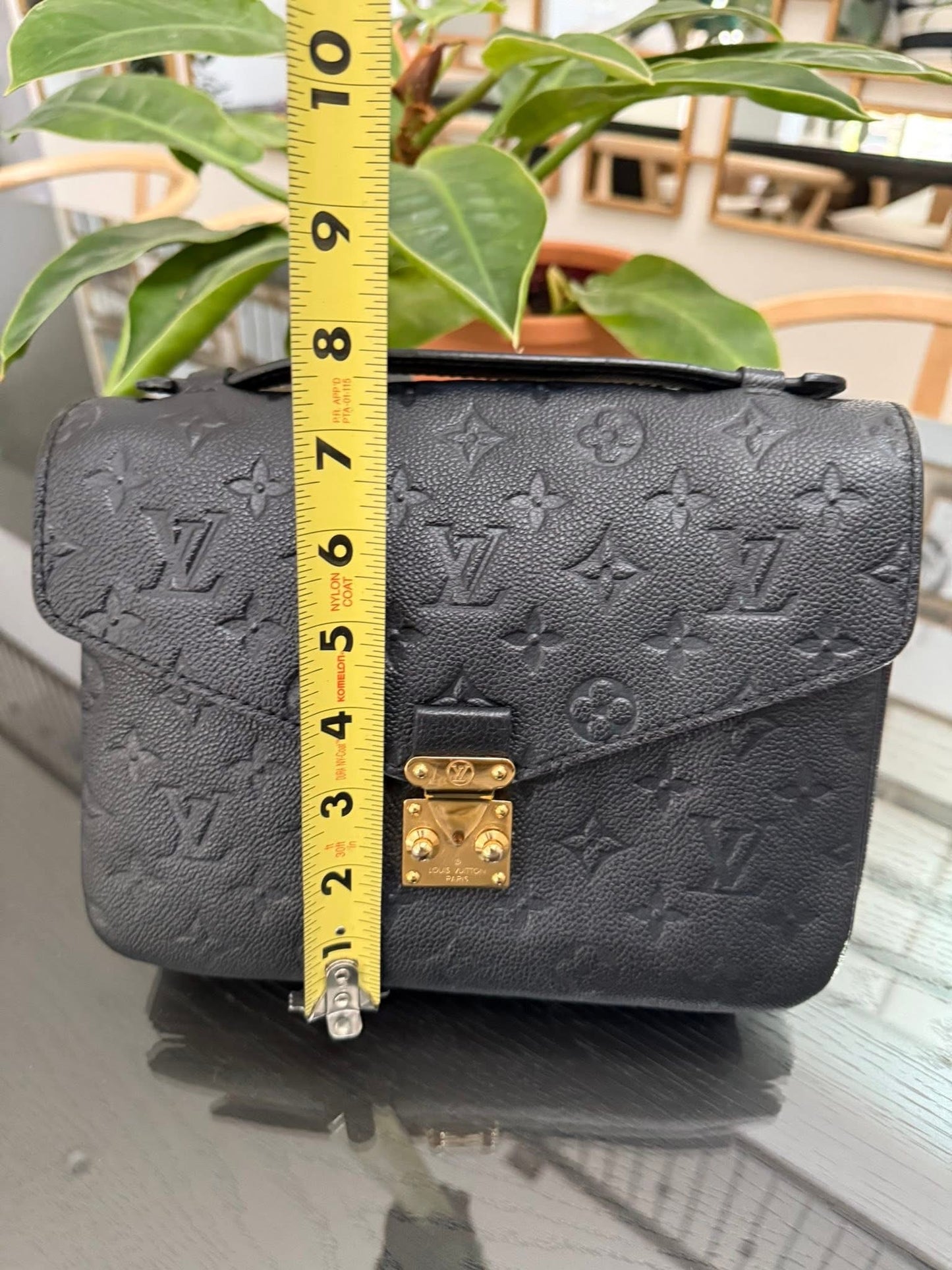 Pochette Metis Emptiente Noir with Box, Dustbag, Insert Organizer, Box and Paper bag -Microchip & Authenticed