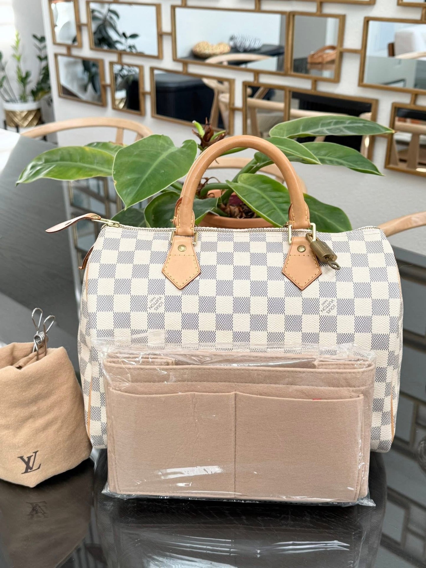 Speedy 30 in Damier Azur with lock 🔐 key, Dustbag and Insert Organizer -🗓️ Year 2012