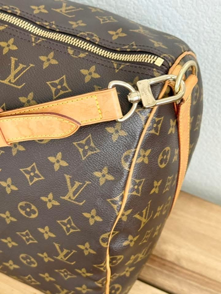 Keepall 55 Bandoulier with Original Strap, Luggage tag and Poignet 📅 Year: 2002