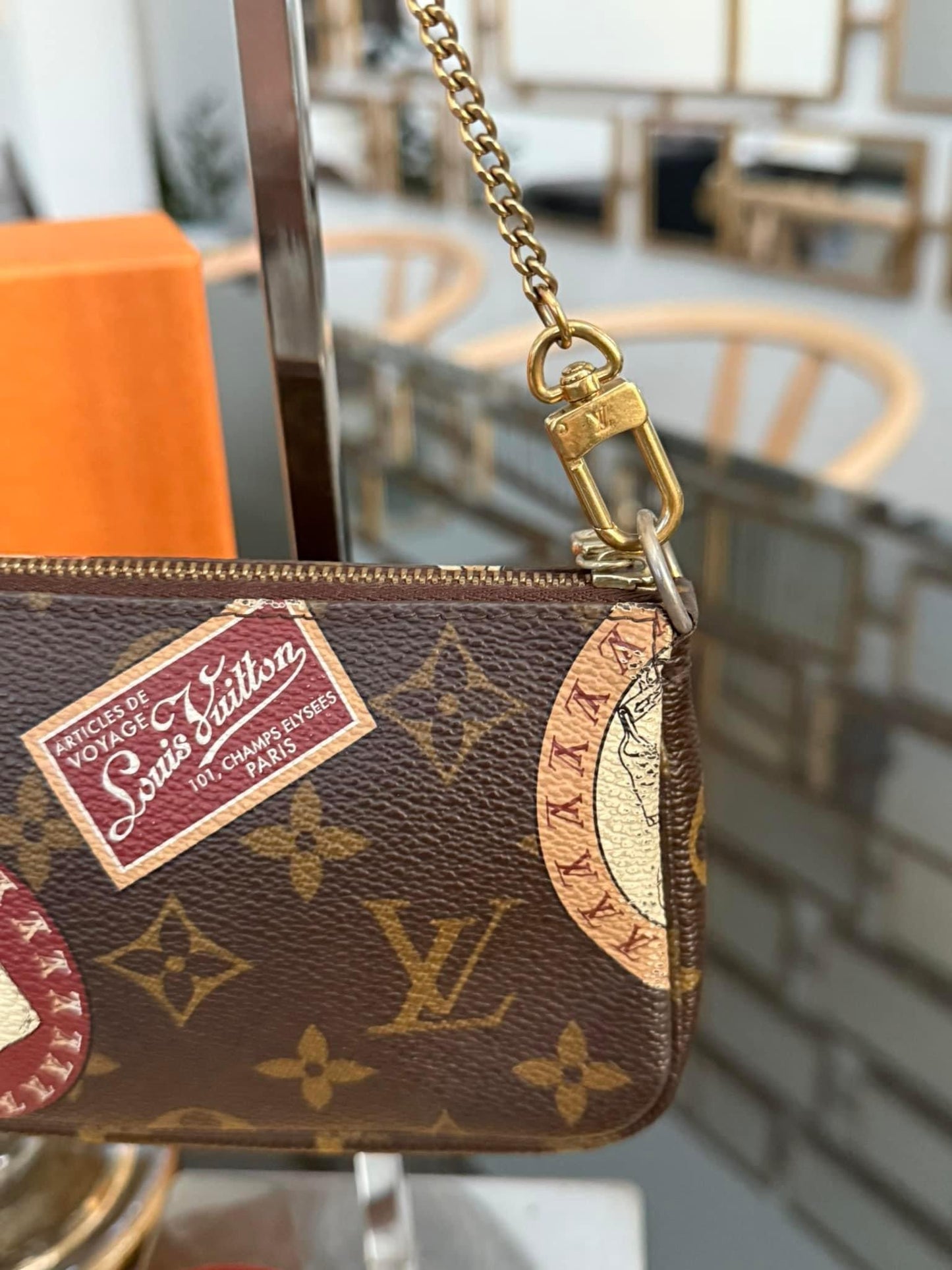 Monogram Patch Mini Pochette Accessories with Vanchetta Handle, Dustbag & Box - 📅 Year: 2009