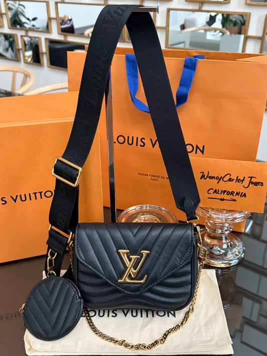 Multi Pochette New Wave Noir with Box, Dustbag and Paper bag- Microchip