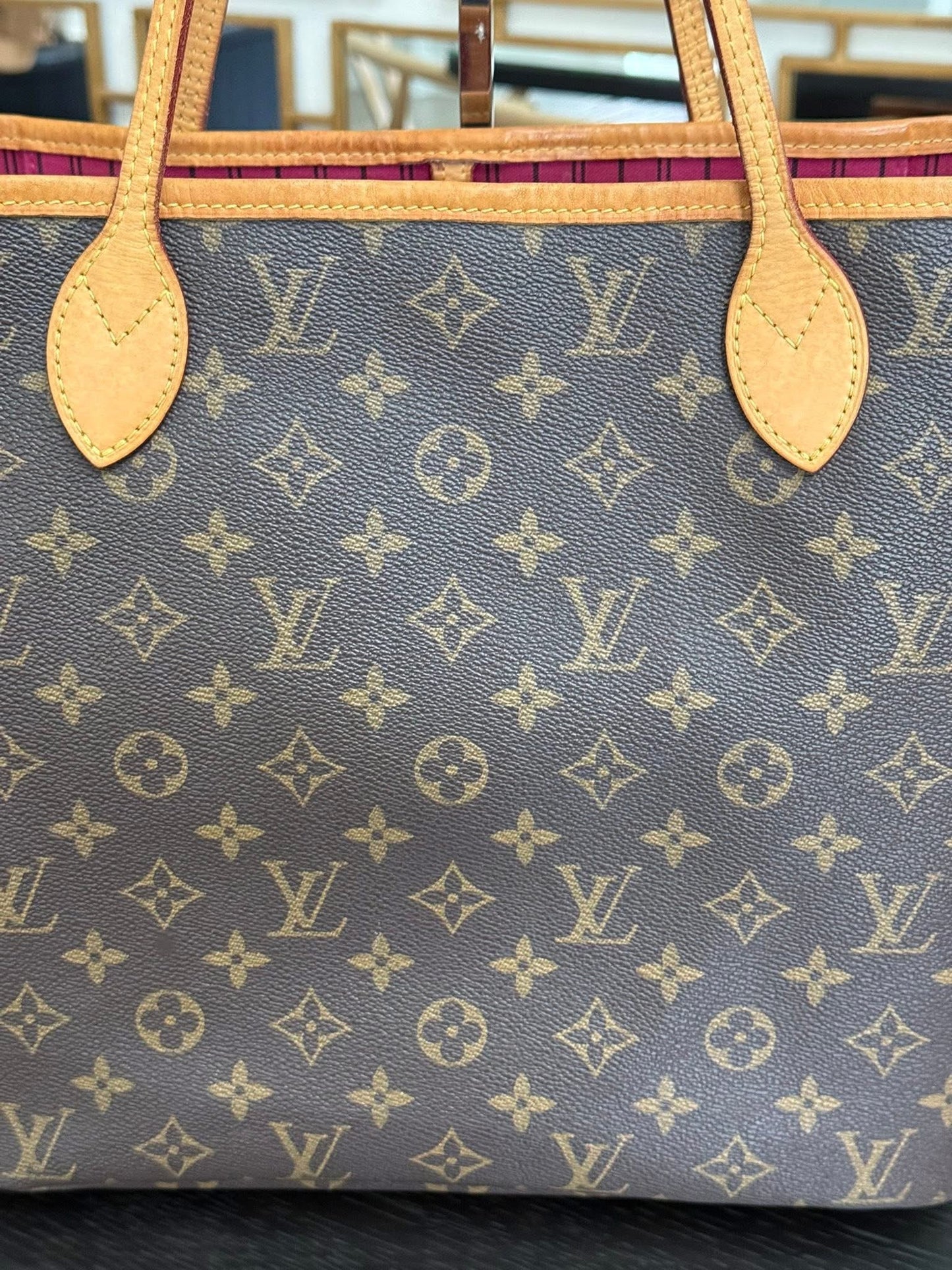🌺Neverfull MM Monogram in Peony with Dustbag -🗓️ Year: 2016