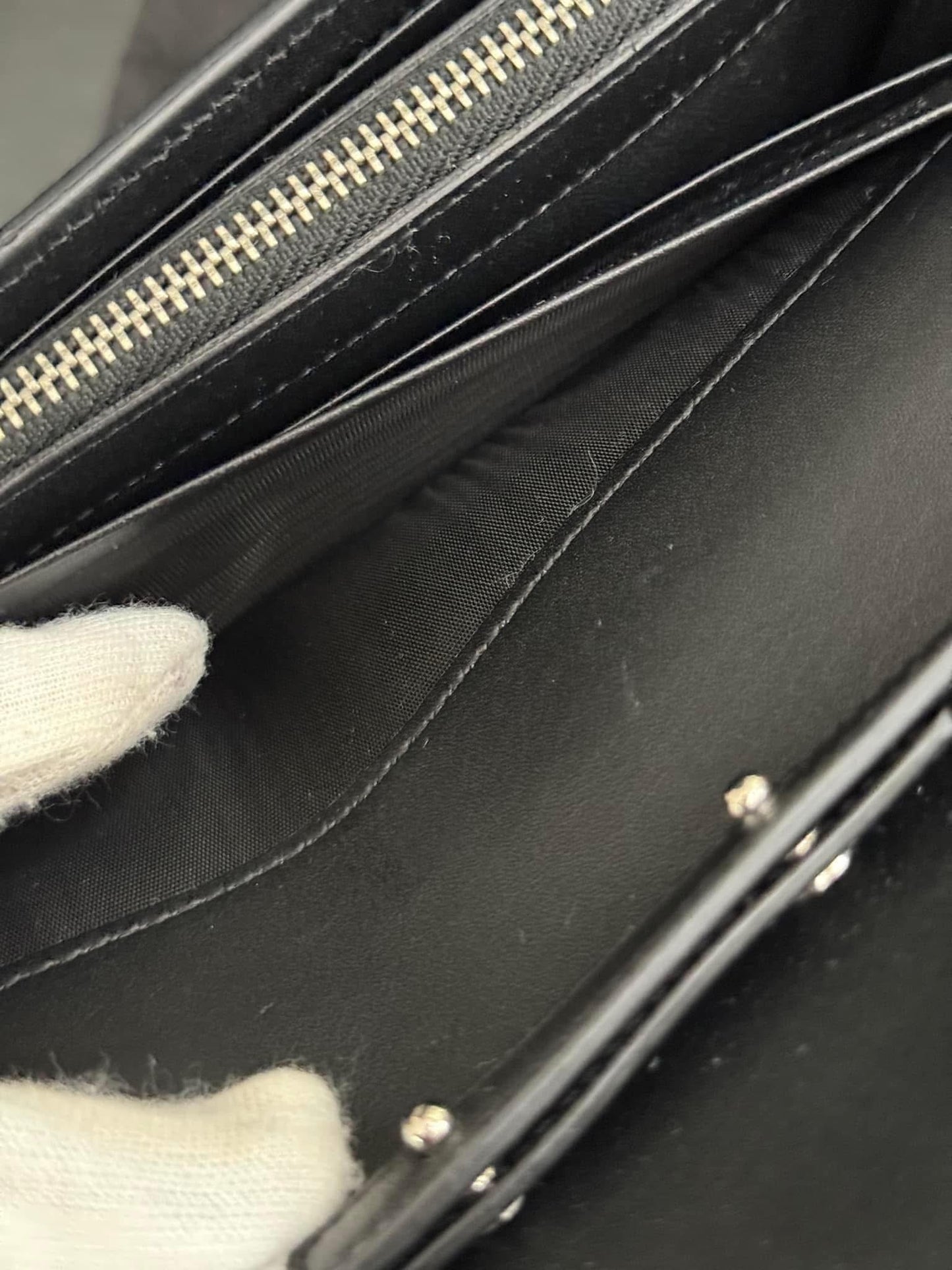 Kate Stars Calfskin Leather Chain Clutch Crossbody 📦 With Box, Dustbag, Cards, and Paper Bag