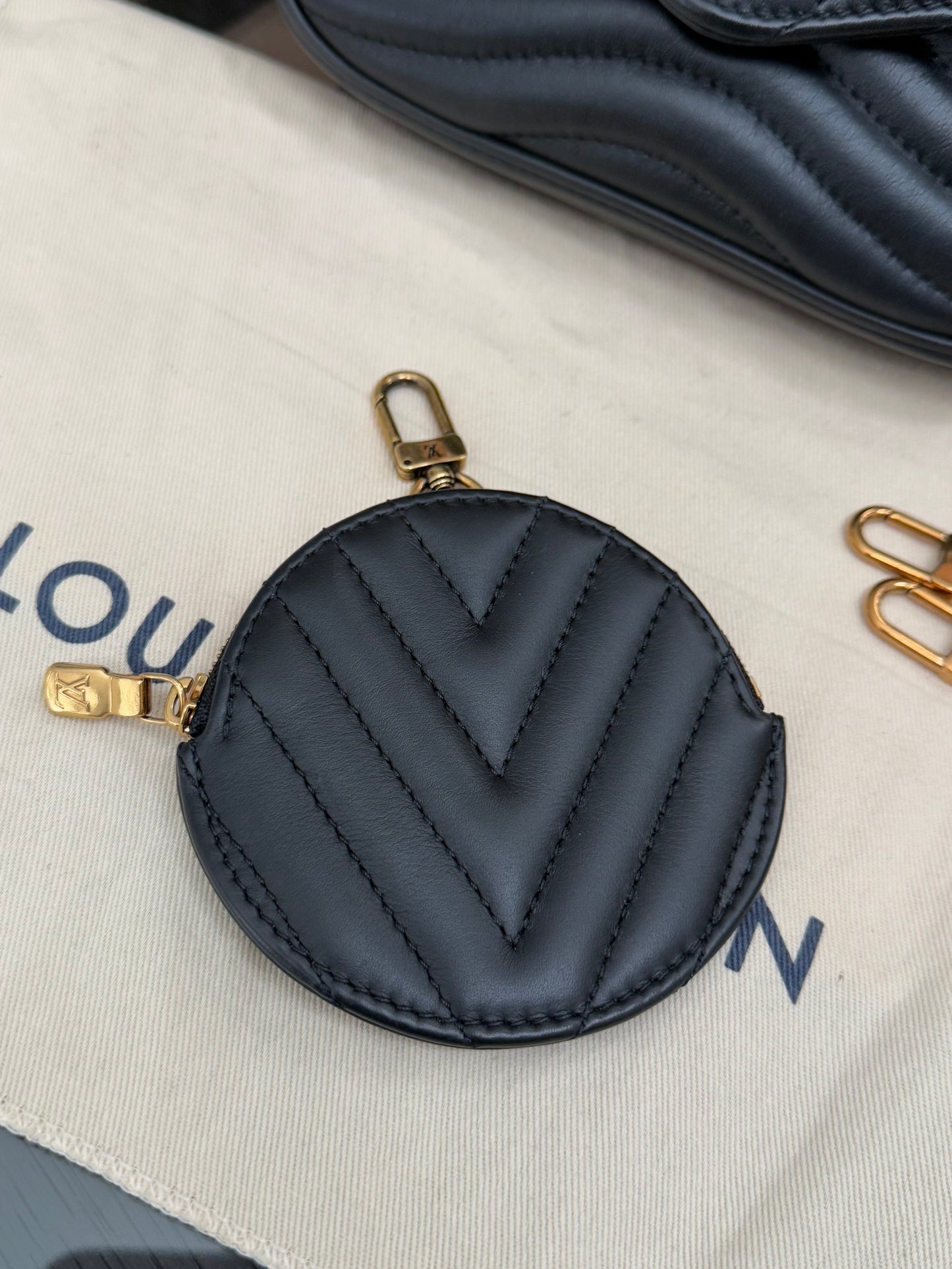 Multi Pochette New Wave Noir with Box, Dustbag and Paper bag -Microchip & Authenticed