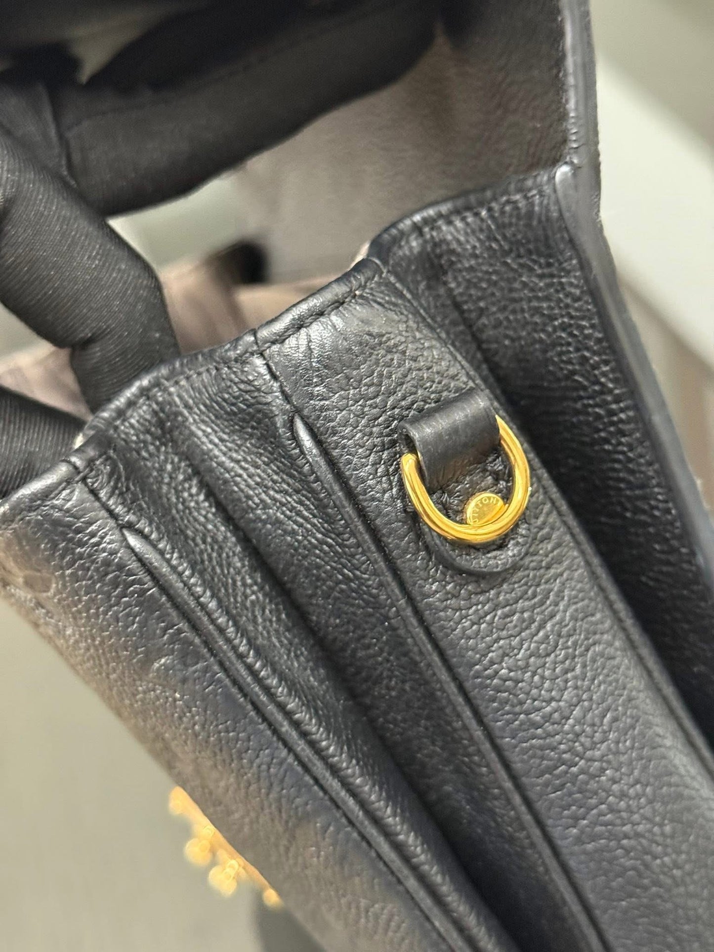 Pochette Metis Emptiente Noir with Box, Dustbag, Insert Organizer, Box and Paper bag -Microchip & Authenticed