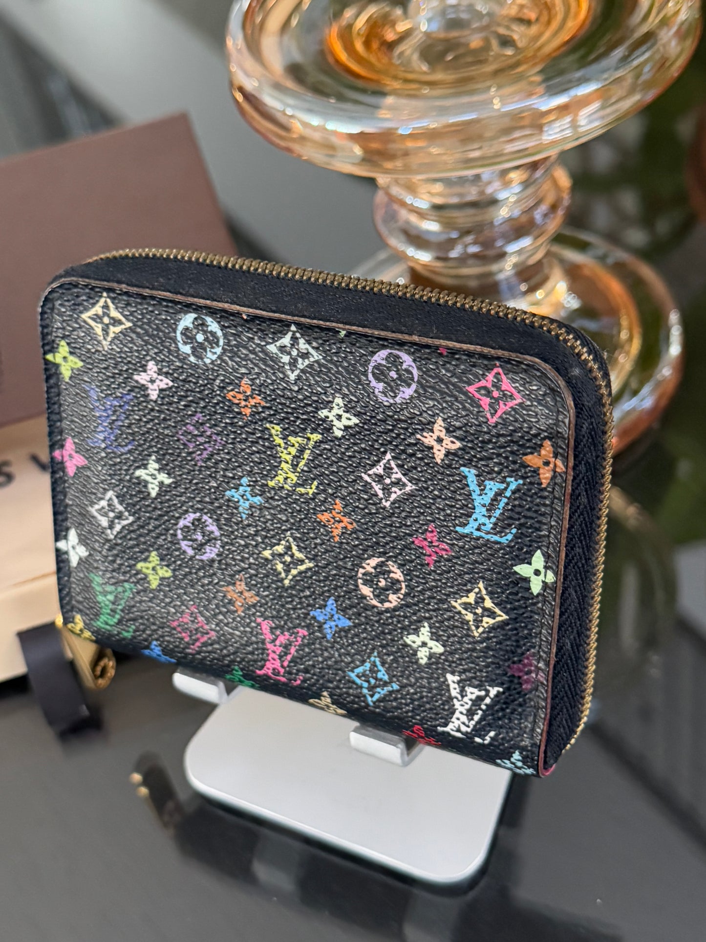 Multicolor Zippy Compact Wallet with Box and Dustbag -Year: 2010