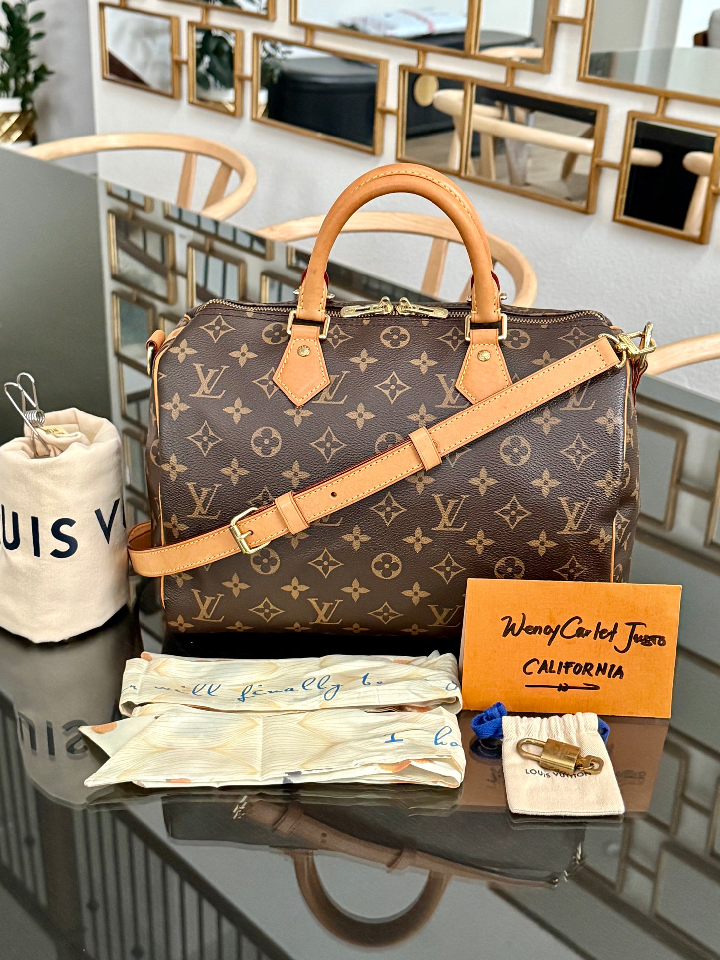 Speedy 30 Bandoulier in Monogram with 🔐 lock, Key and Dustbag -🗓️ Year: 2017