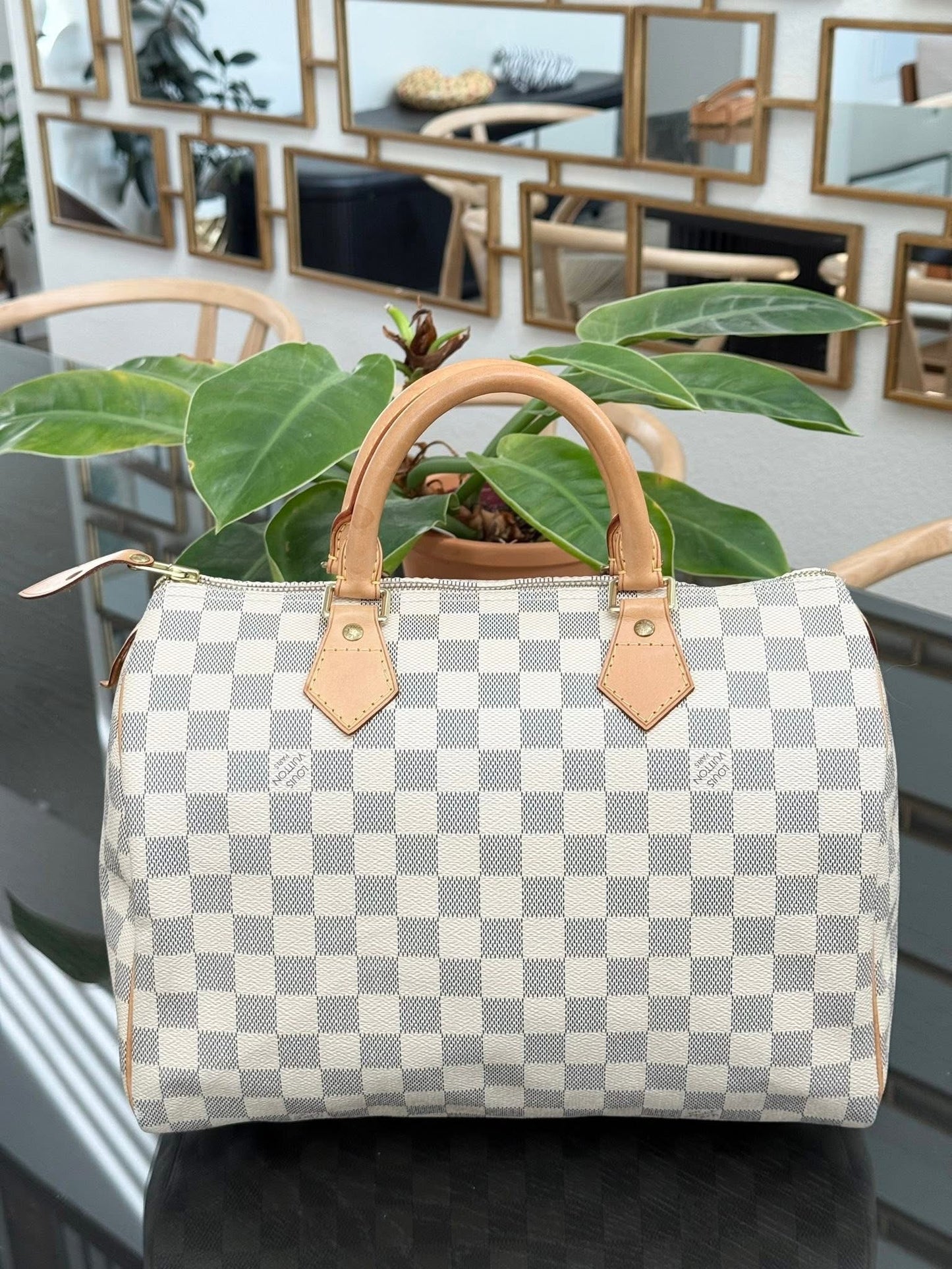 Speedy 30 in Damier Azur with lock 🔐 key, Dustbag and Insert Organizer -🗓️ Year 2012