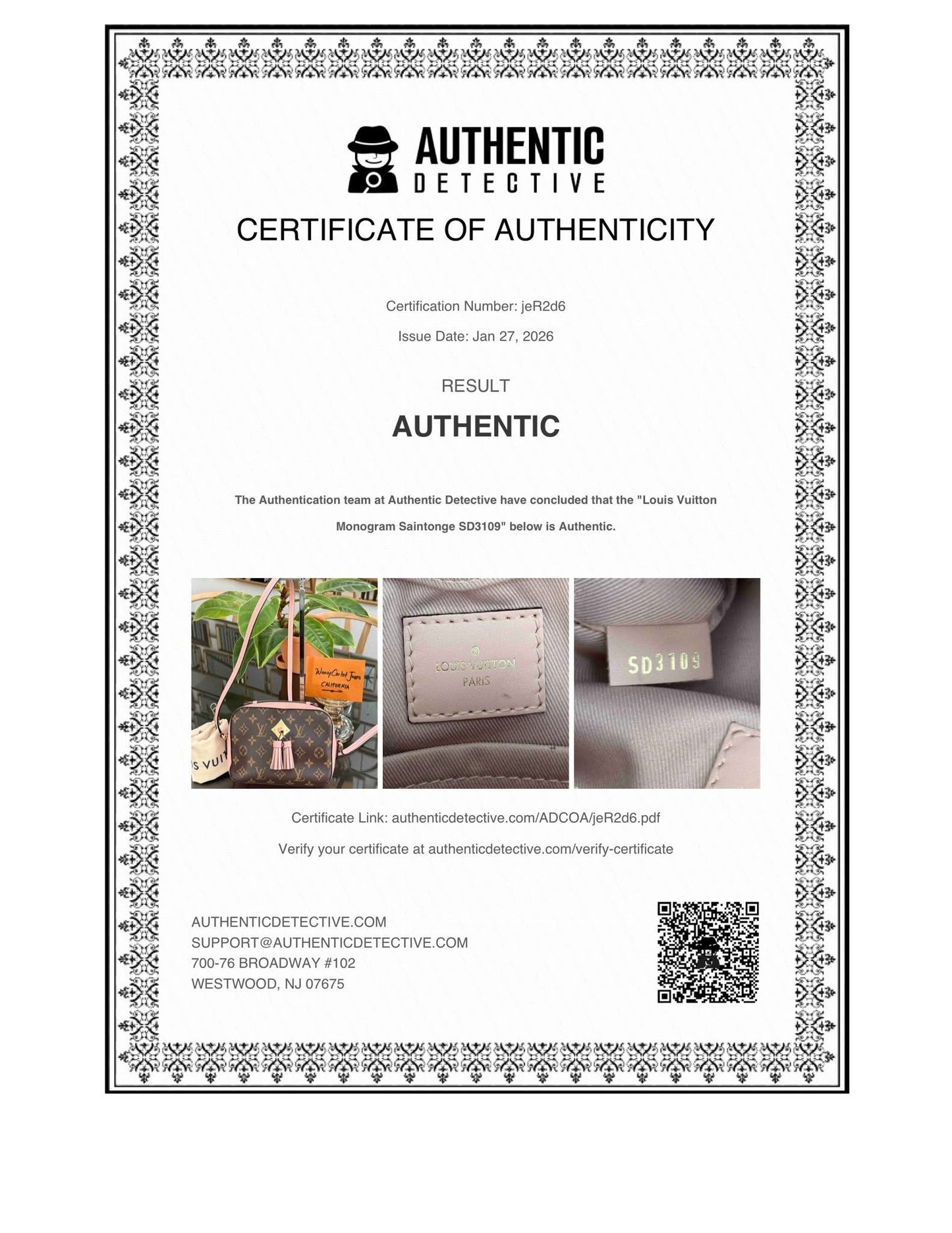 Saintonge Monogram Crossbody with Dustbag 🗓️ Year: 2019