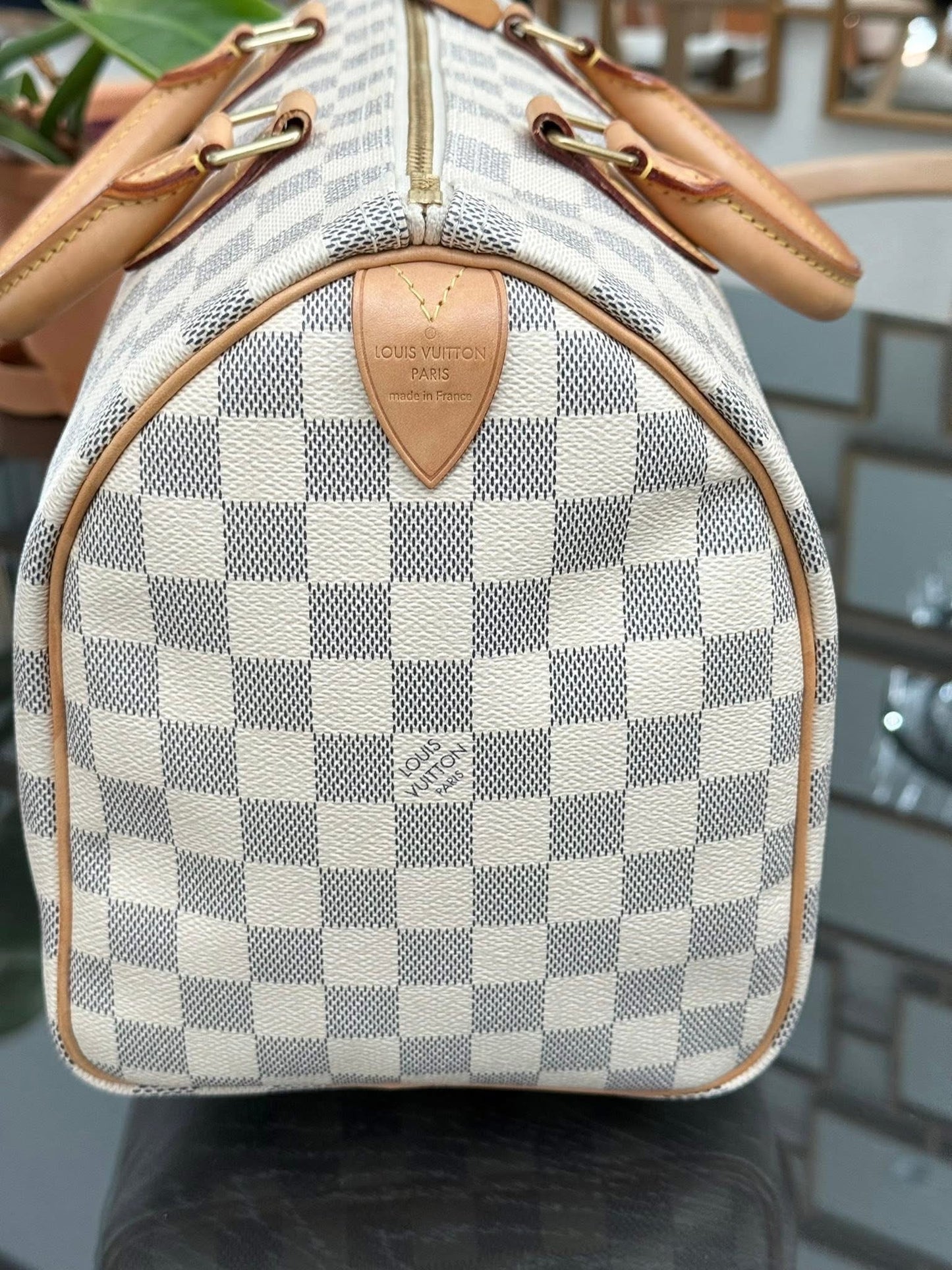 Speedy 30 in Damier Azur with lock 🔐 key, Dustbag and Insert Organizer -🗓️ Year 2012