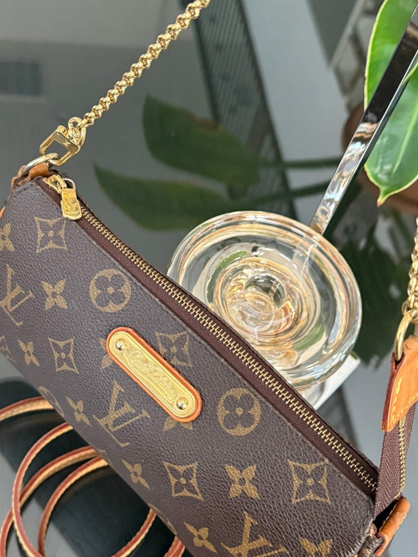 Eva Clutch in Monogram with Original Strap, Insert Organizer, Box and Paper bag 🗓️ Year: 2010