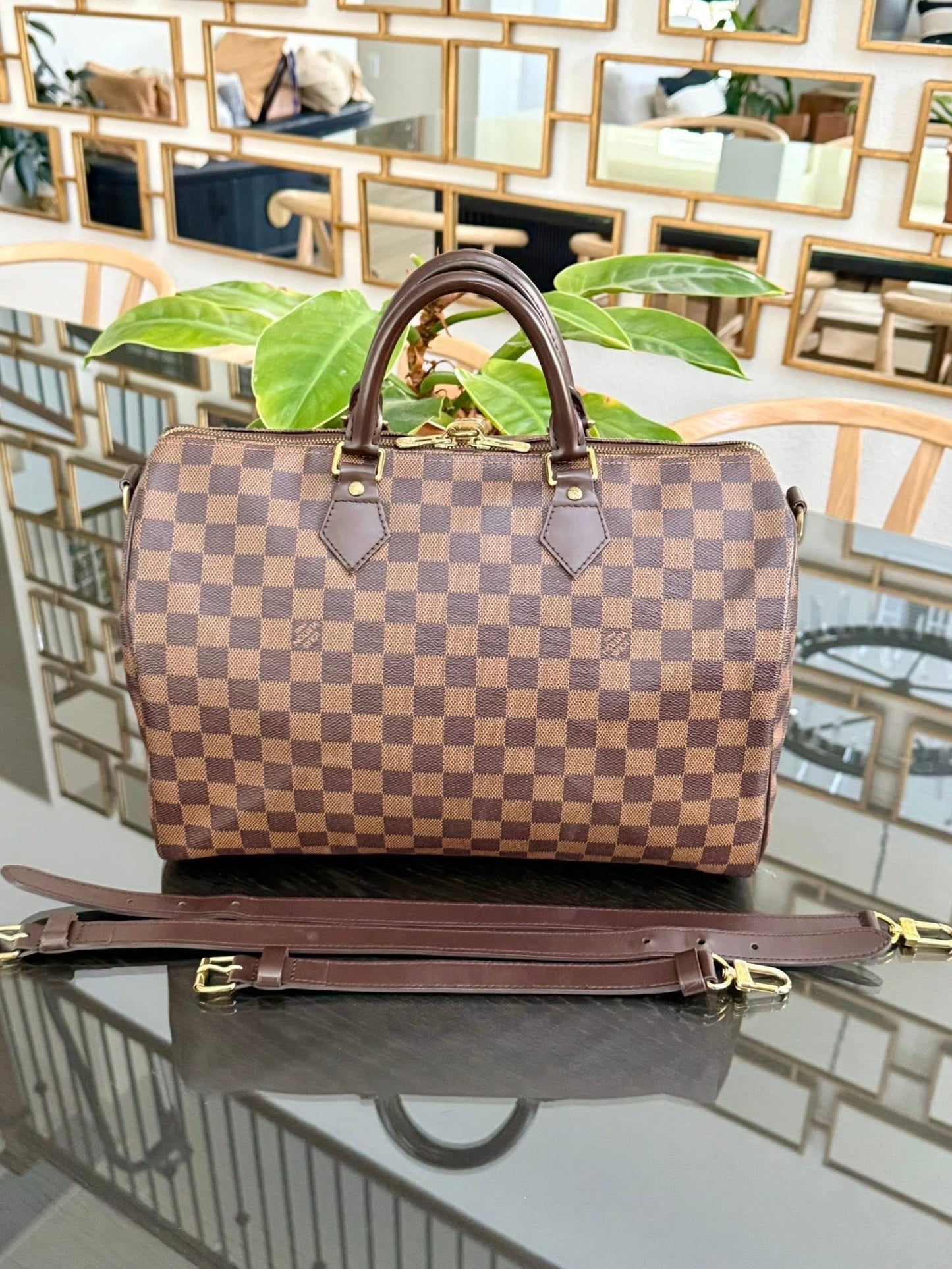 Speedy 35 Bandoulier in DE with lock 🔐 key, Dustbag and Non branded Twilly -🗓️ Year: 2013