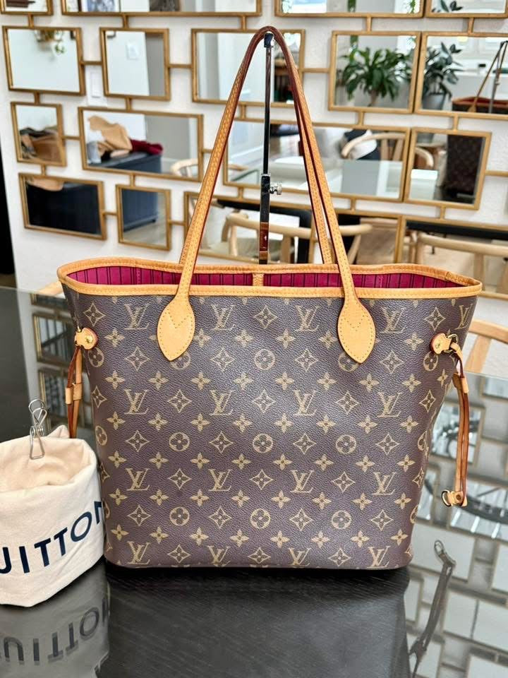 🌺Neverfull MM Monogram in Peony with Dustbag -🗓️ Year: 2016