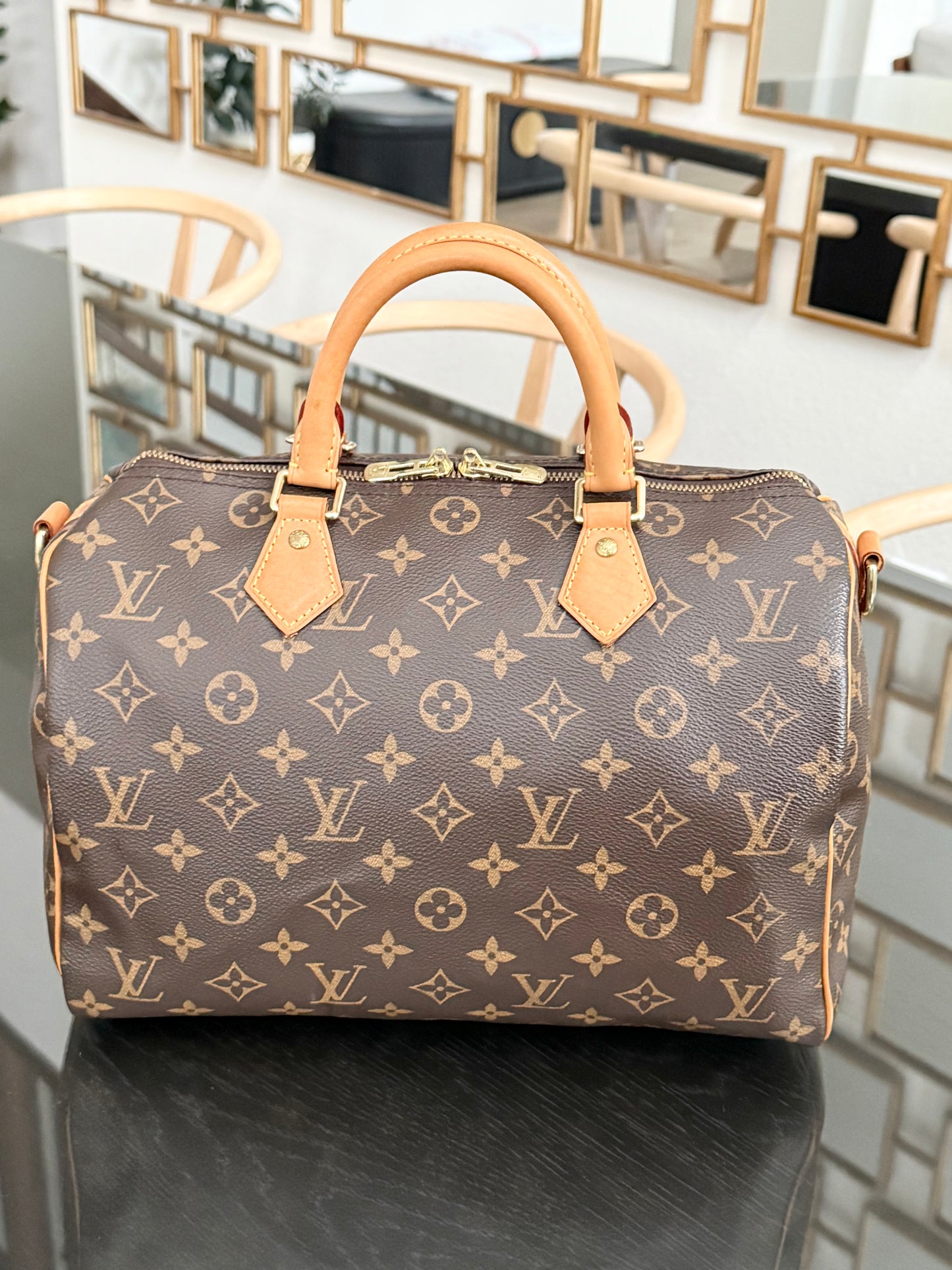 Speedy 30 Bandoulier in Monogram with 🔐 lock, Key and Dustbag -🗓️ Year: 2017