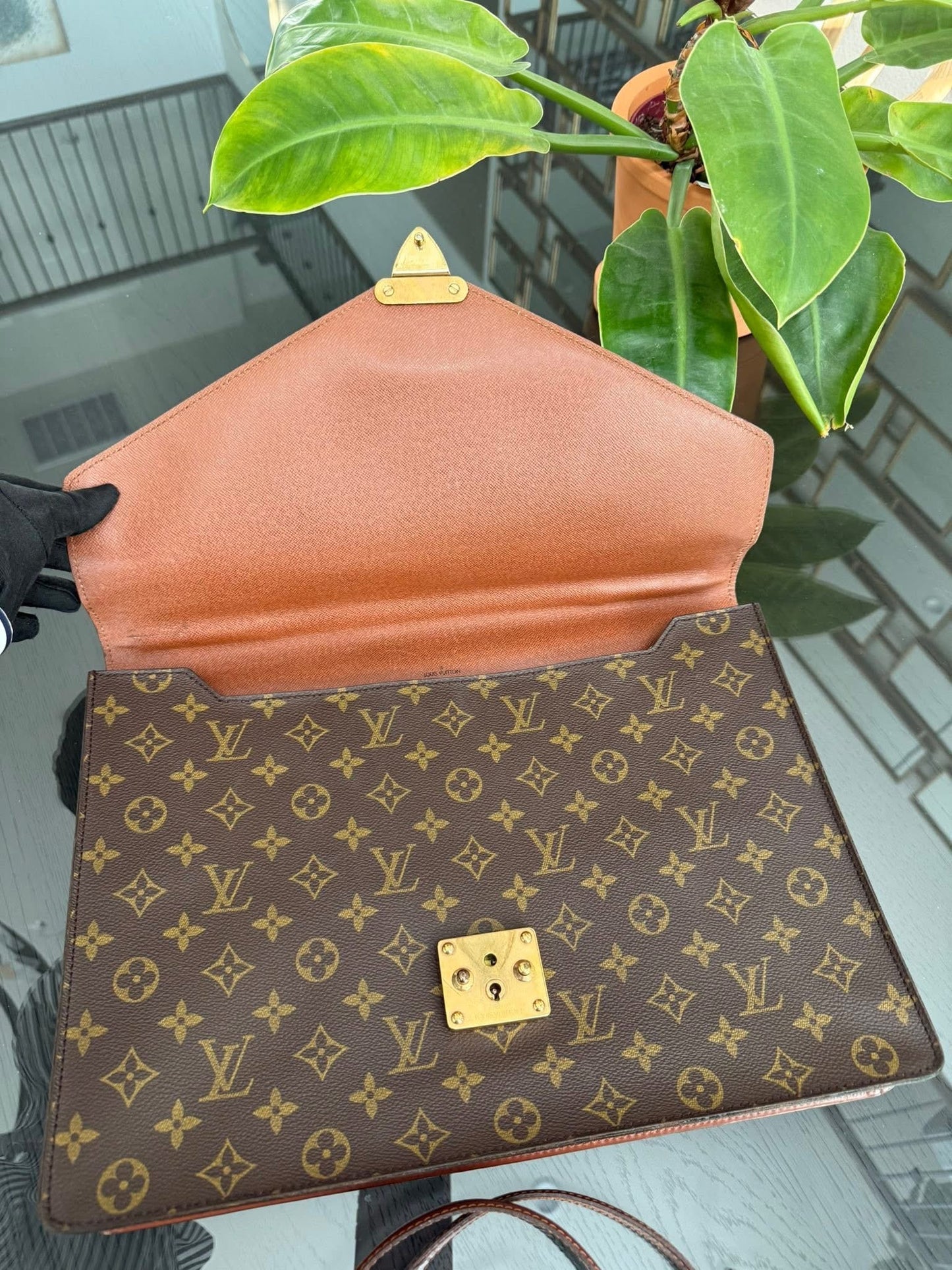 Porte Document / Laptop Vintage Bag with Key 🔑 and Crossbody Strap 🗓️ Year 1990