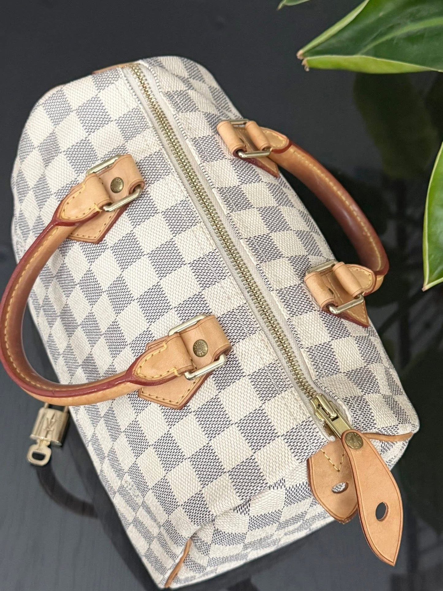 Speedy 25 in Damier Azur with lock 🔐 key and Dustbag -🗓️ Year 2007