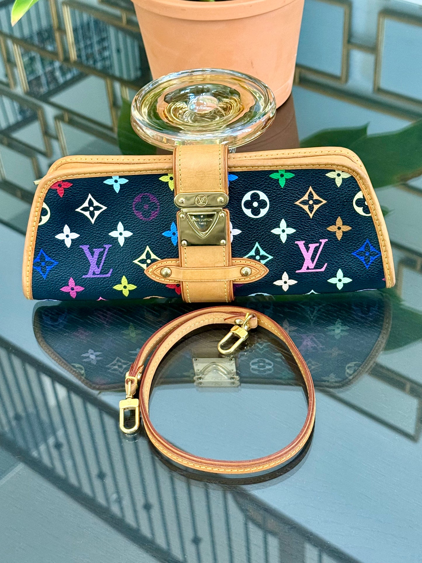 Multicolor Shirley Clutch/ Shoulder Bag with Dustbag, Box and Paper Bag 📅 Year: 2005