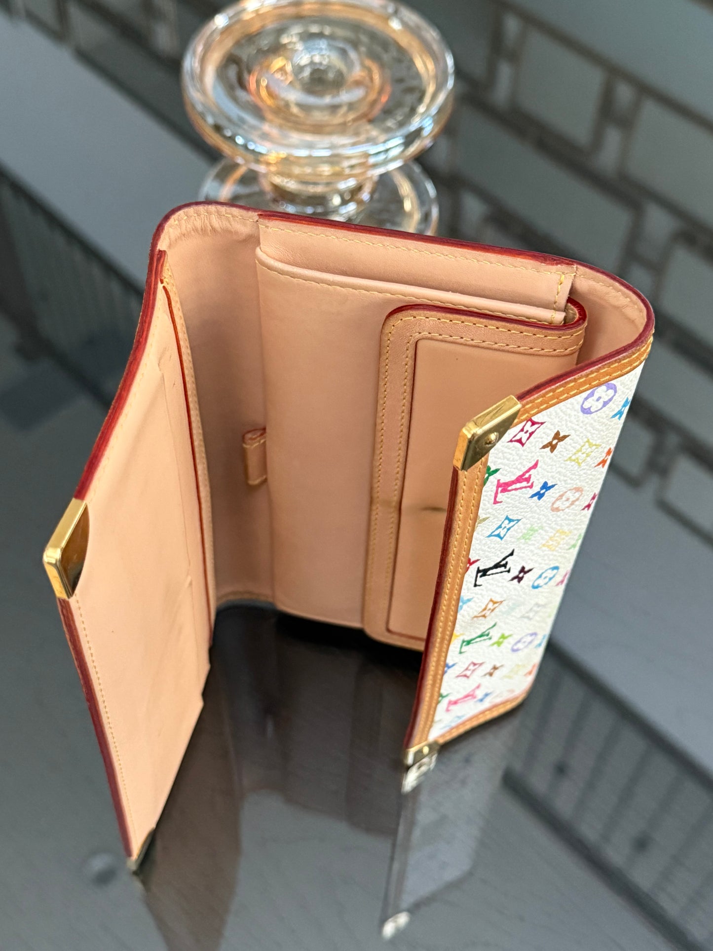 Multicolor International Wallet in White with Box , Dustbag and Paper bag Year: 2006
