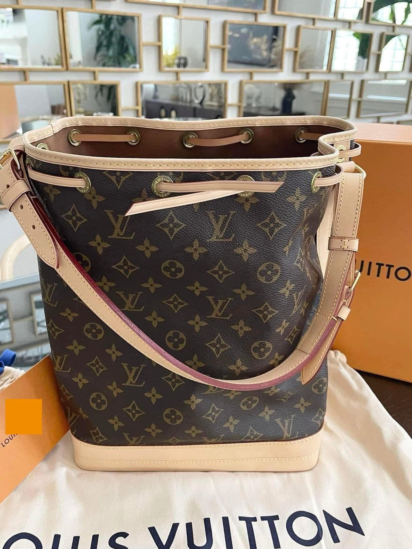 Noe GM Monogram -Brand-new replaced vachetta 💥 with Dustbag and official repair receipt from LV