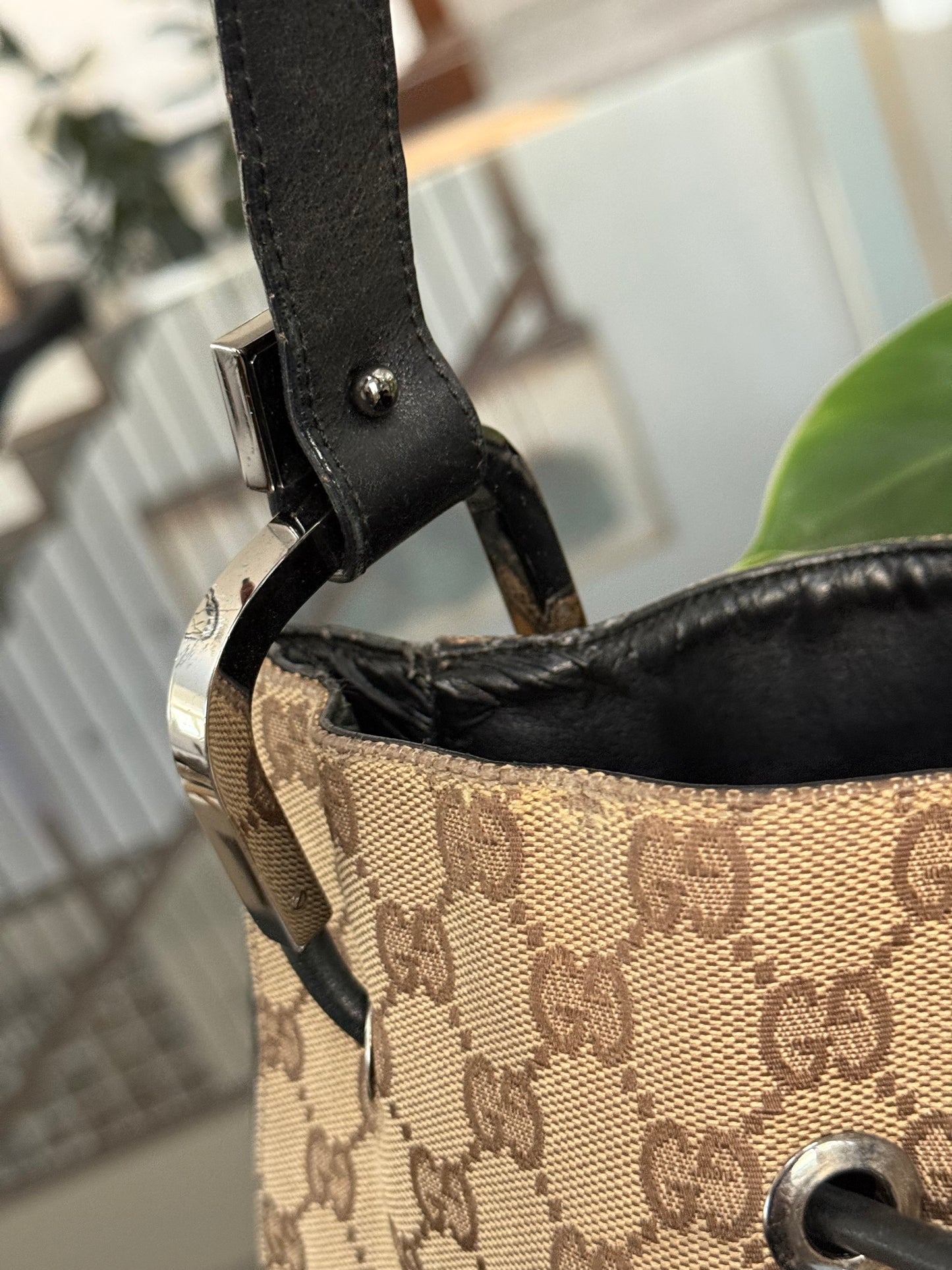 Gucci GG Canvas Drawstring Bag