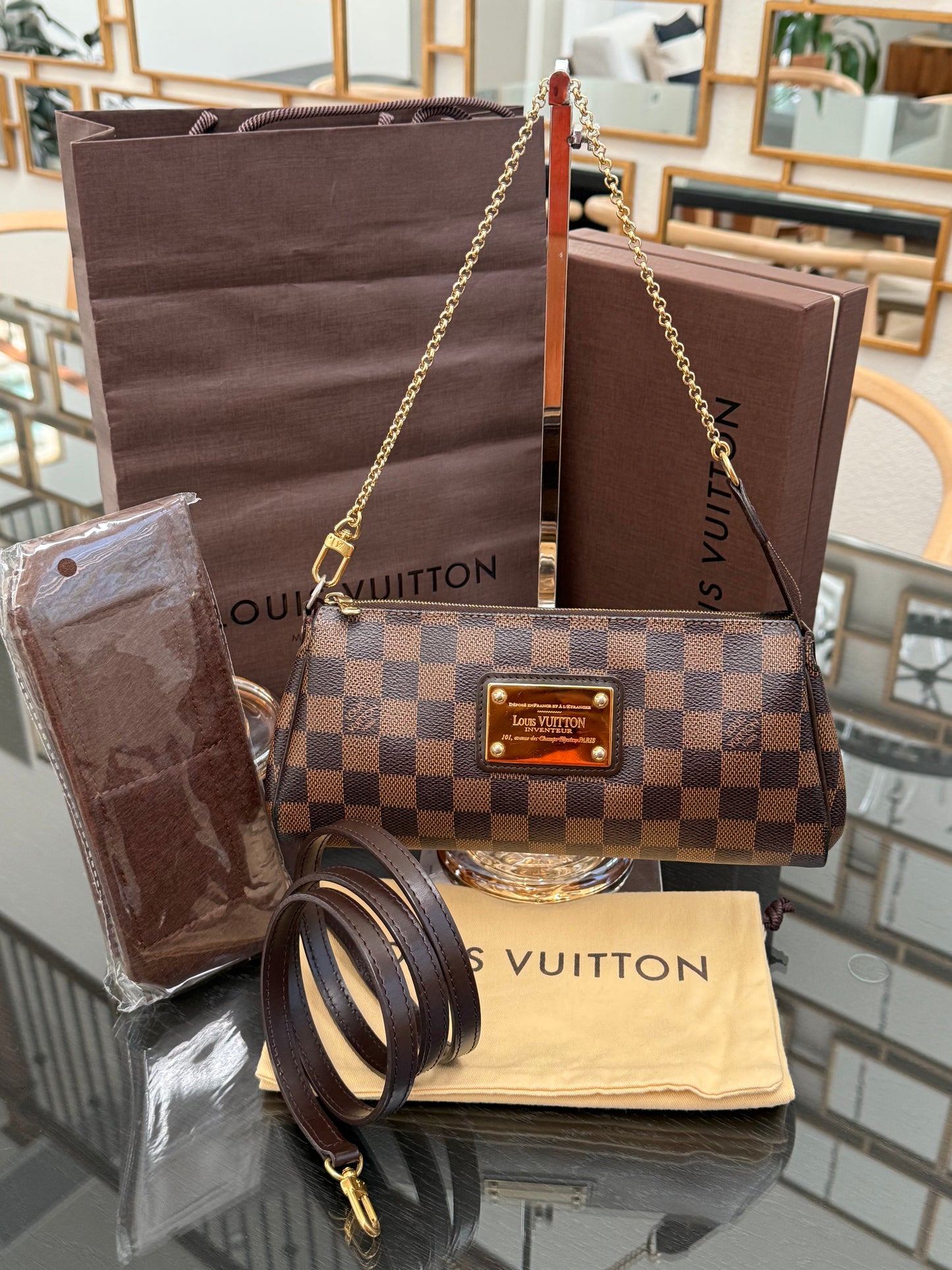 Eva Clutch in DE with Dustbag, Insert Organizer, Box and Paper bag 🗓️ Year: 2013
