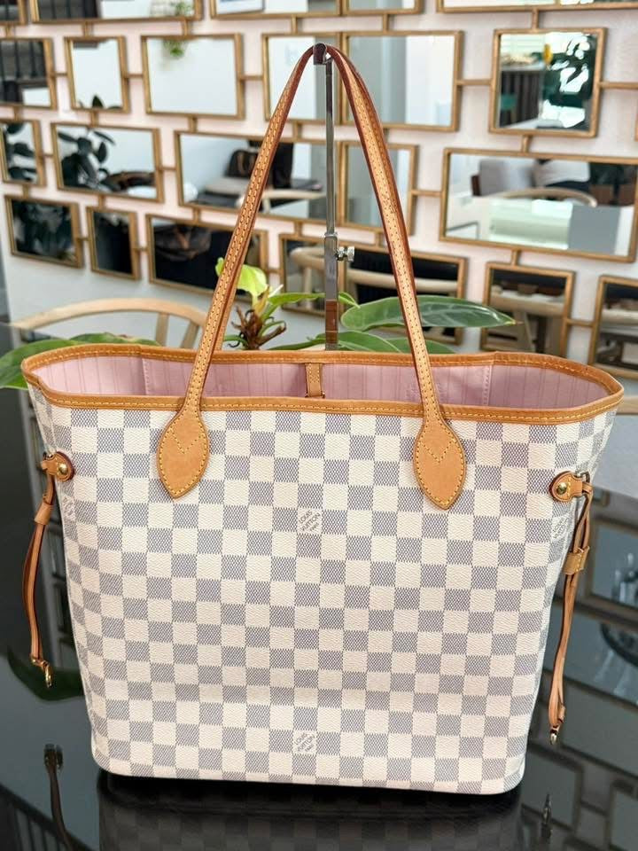 Neverfull MM Azur in Rose Ballerine with Dustbag and Insert Organizer 📅 Year: 2017
