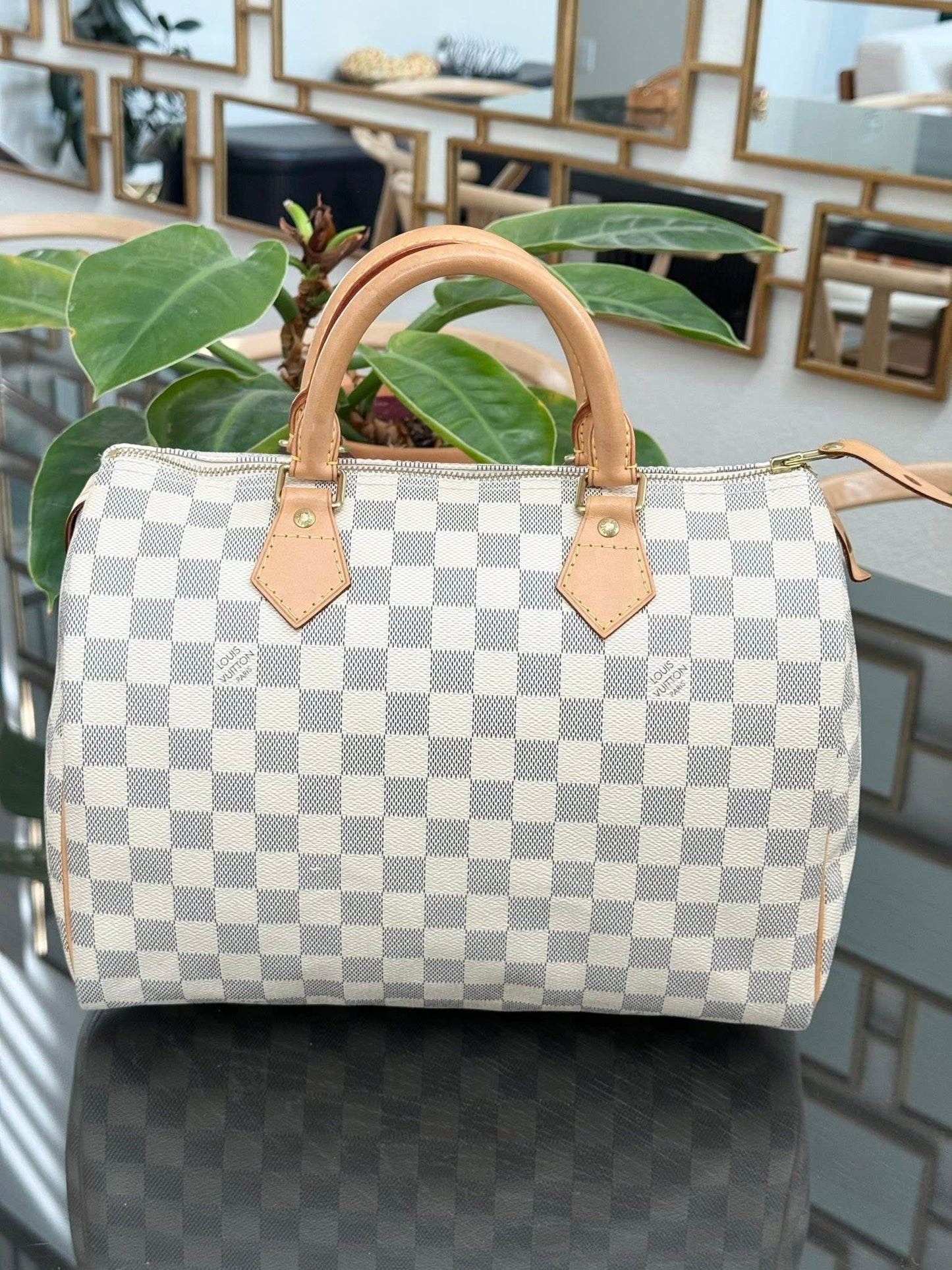 Speedy 30 in Damier Azur with lock 🔐 key, Dustbag and Insert Organizer -🗓️ Year 2012