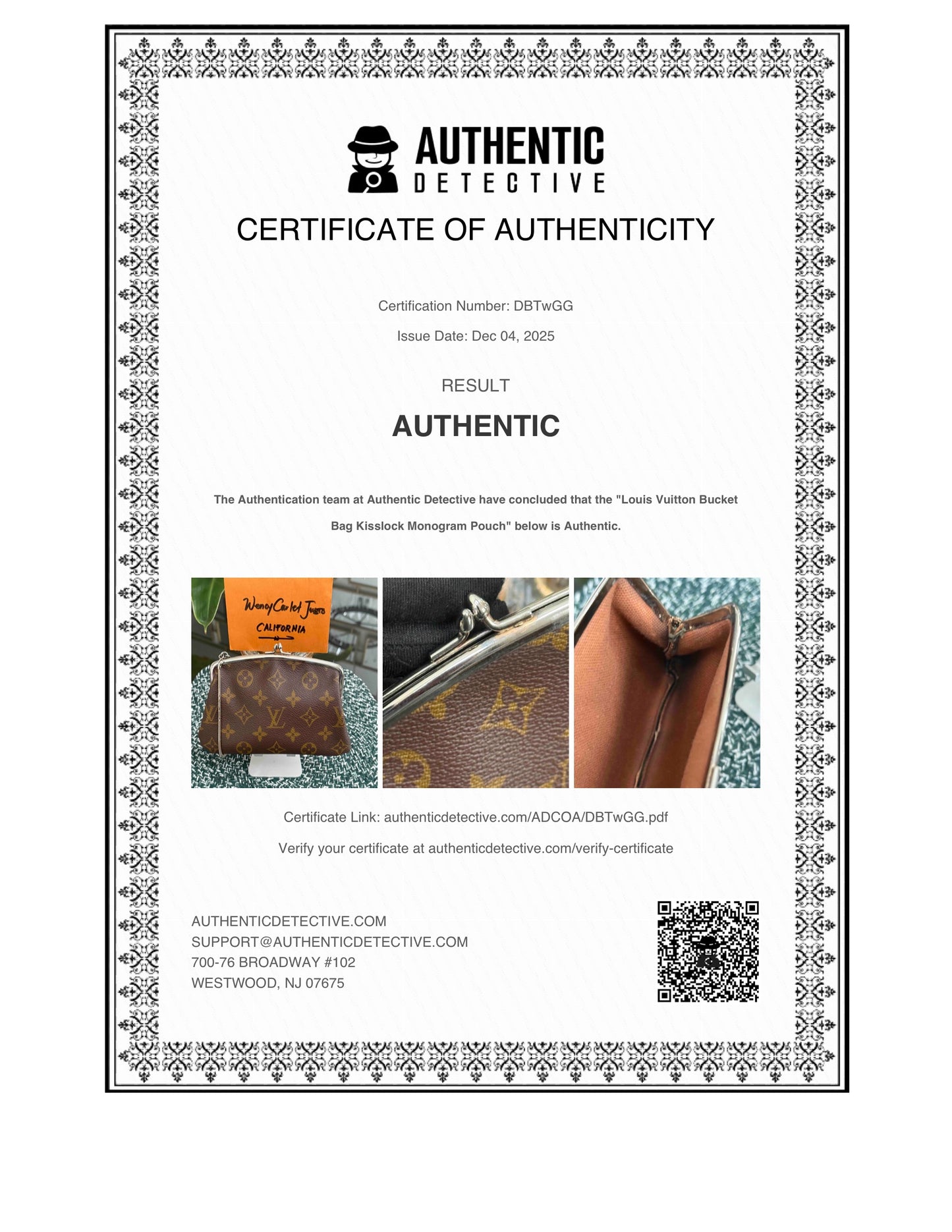 Vintage Monogram Kisslock Pouch🗓️