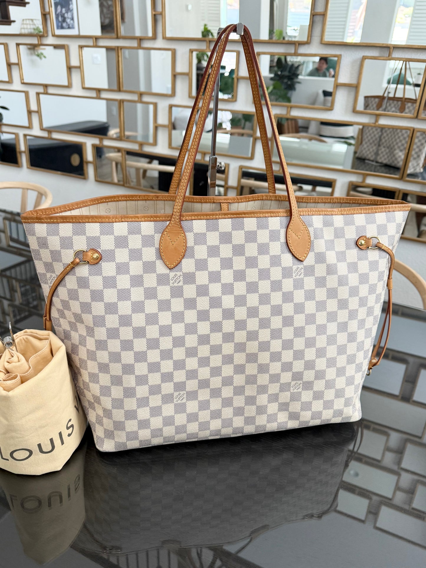 Neverfull GM in Azur with Dustbag Insert Organizer 🗓️ Year: 2011