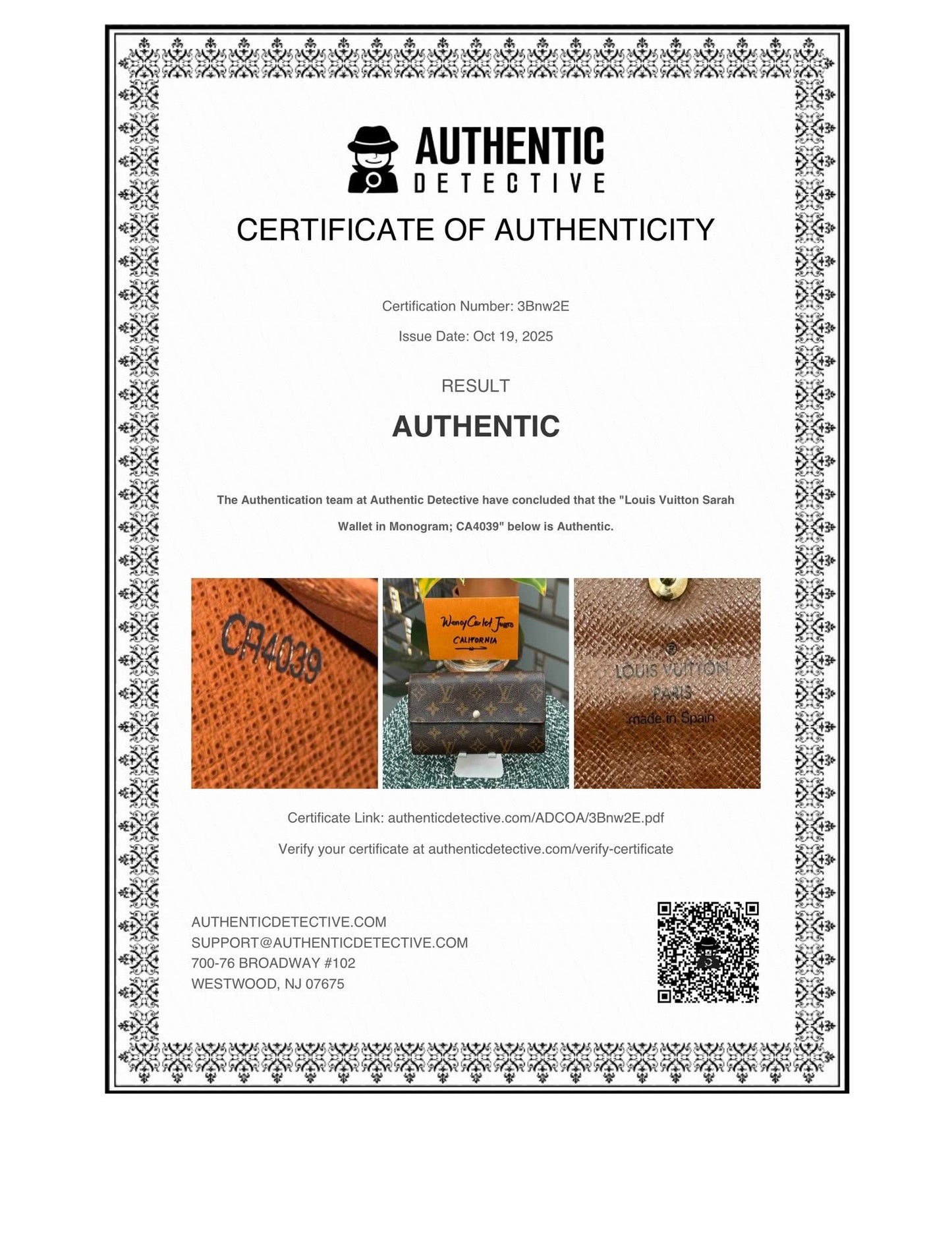 Sarah Wallet in Monogram 10 Cardholders 🗓️ Year: 2009