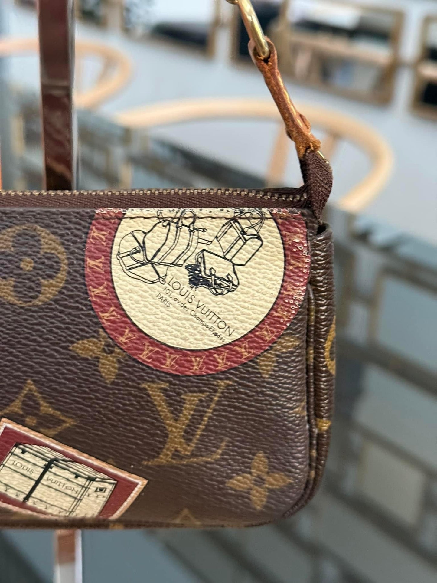 Monogram Patch Mini Pochette Accessories with Vanchetta Handle, Dustbag & Box - 📅 Year: 2009