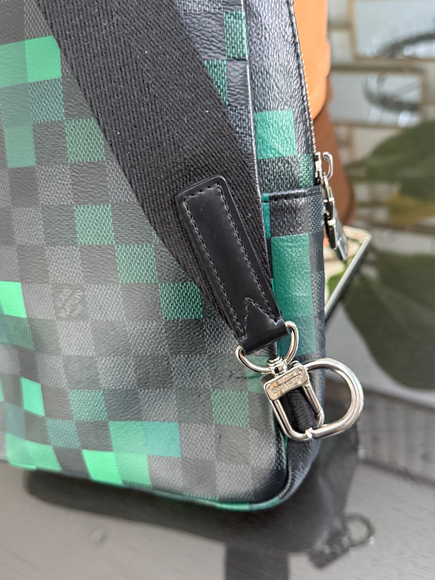 Avenue Sling Damier Graphite Green Pixel with Dustbag -Year 2018