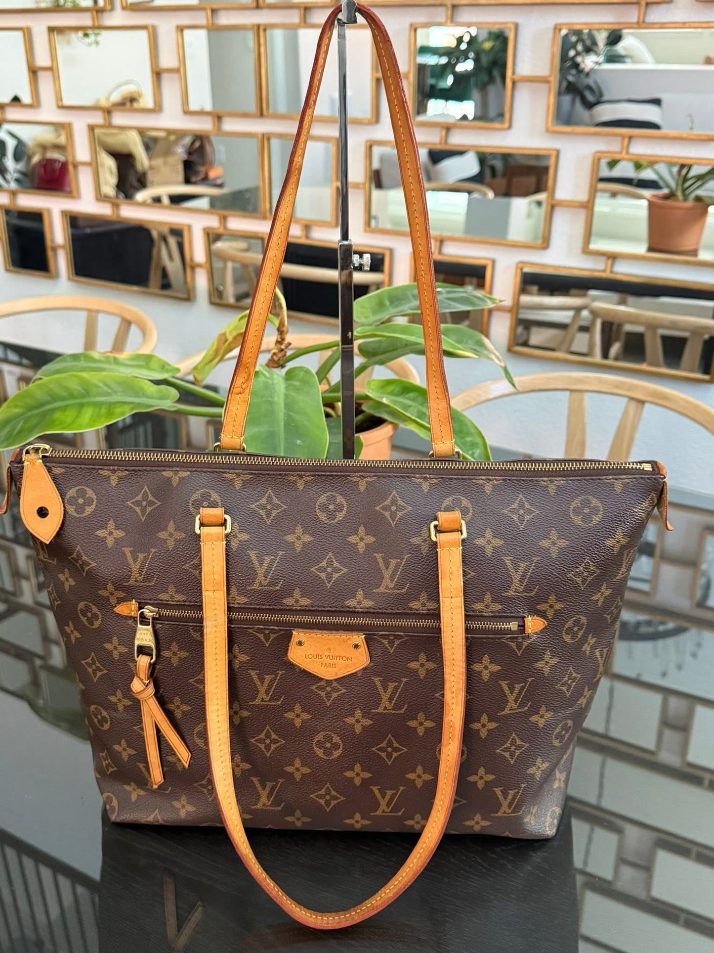 Monogram Lena MM Tote with Non branded Twilly 🗓️ Year: 2016