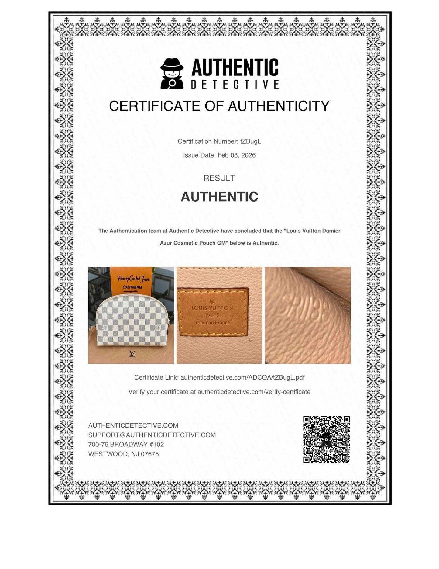 Cosmetic Pouch GM in Azur with Dustbag 🗓️ Year: 2018
