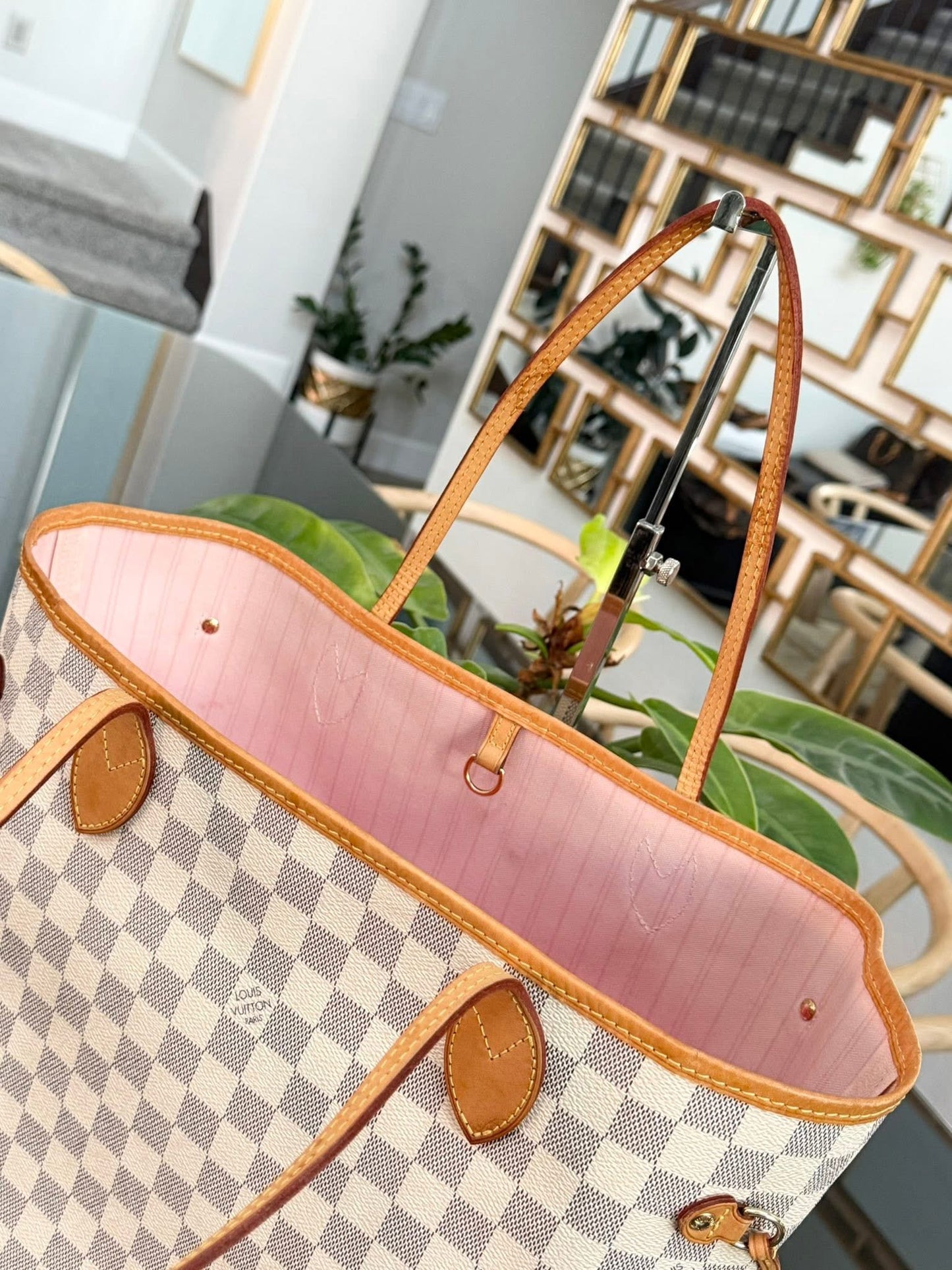 Neverfull MM Azur in Rose Ballerine with Dustbag and Insert Organizer 📅 Year: 2017