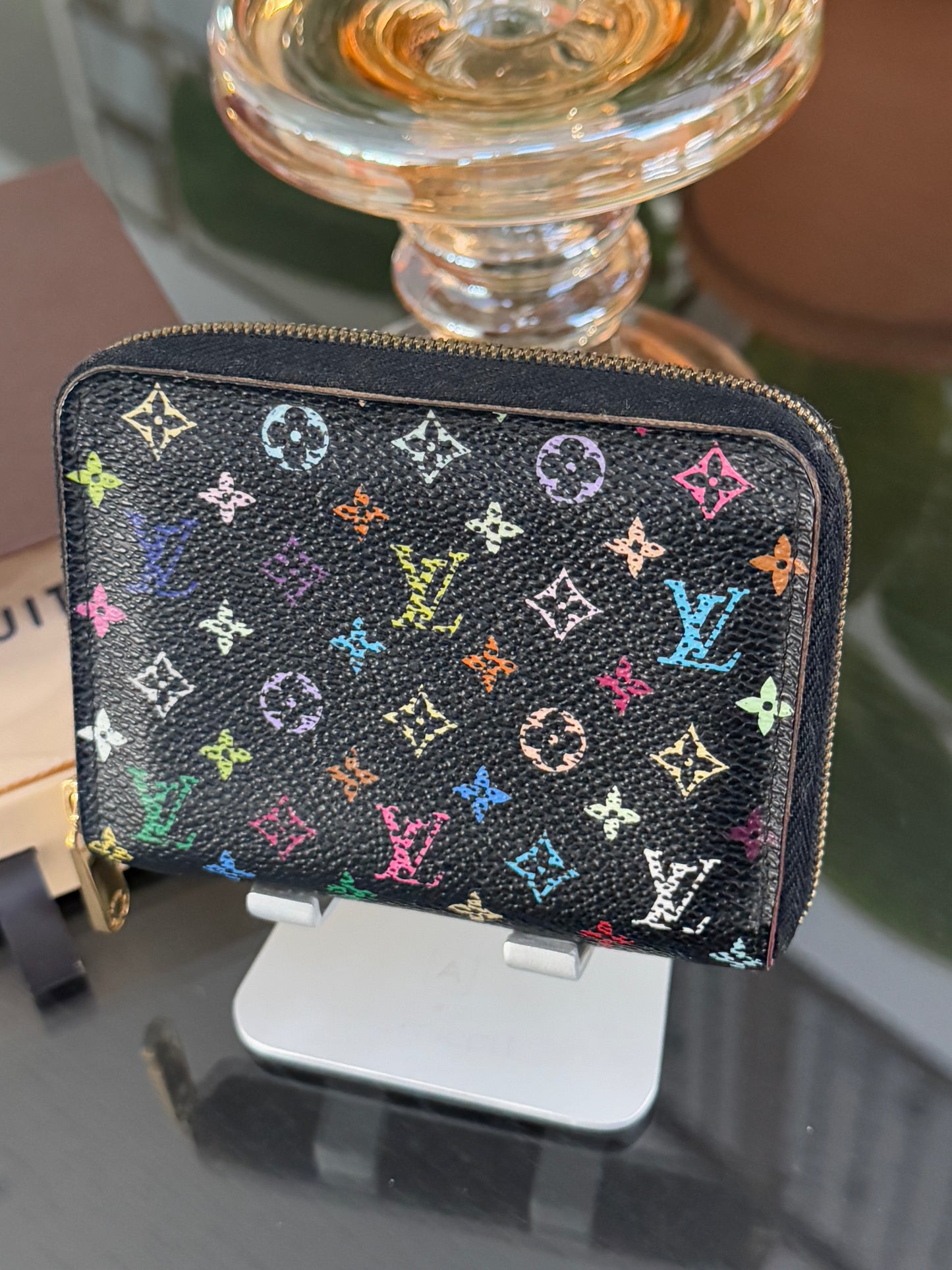 Multicolor Zippy Compact Wallet with Box and Dustbag -Year: 2010