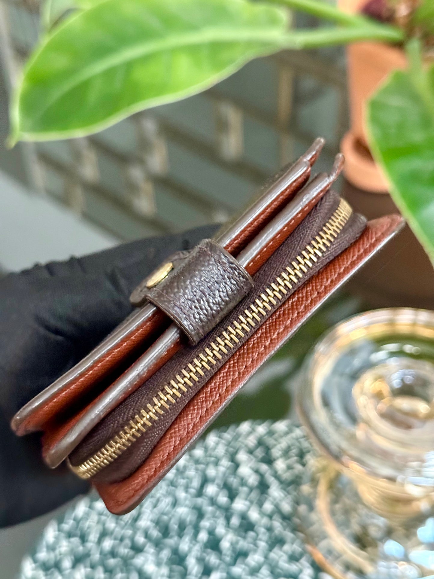 Monogram Zip Around Compact Wallet 🗓️ Year: 2000