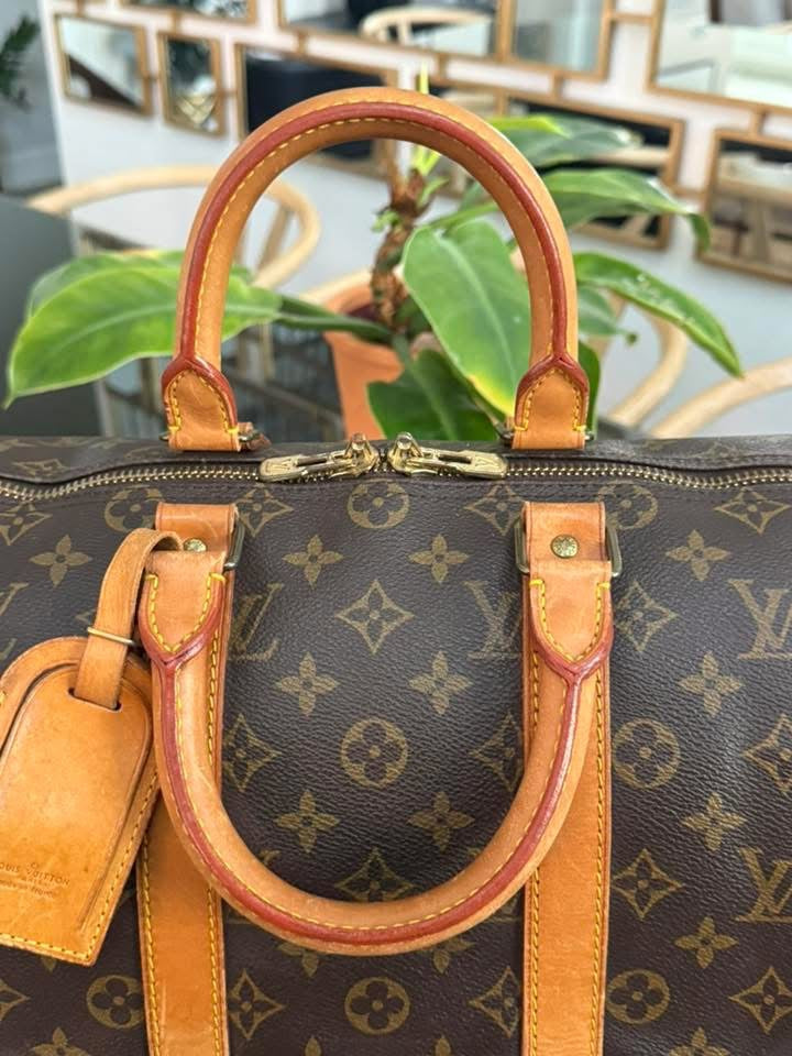 Keepall 45 Bandoulier with Original Strap , Luggage Tag and Poignet 📅 Year: 1989