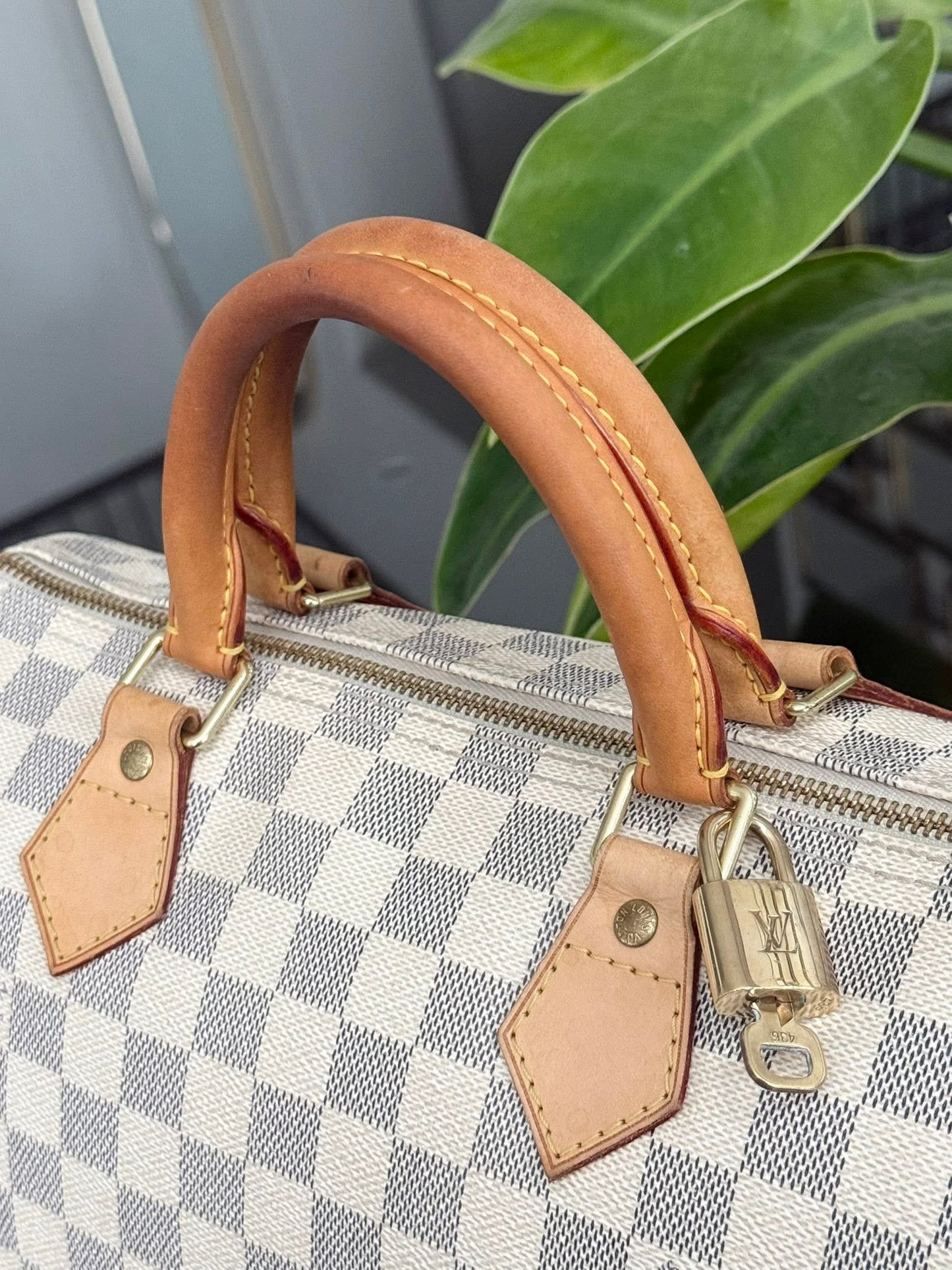 Speedy 30 in Damier Azur with lock 🔐 key, Insert Organizer and Non branded twilly -🗓️ Year 2010