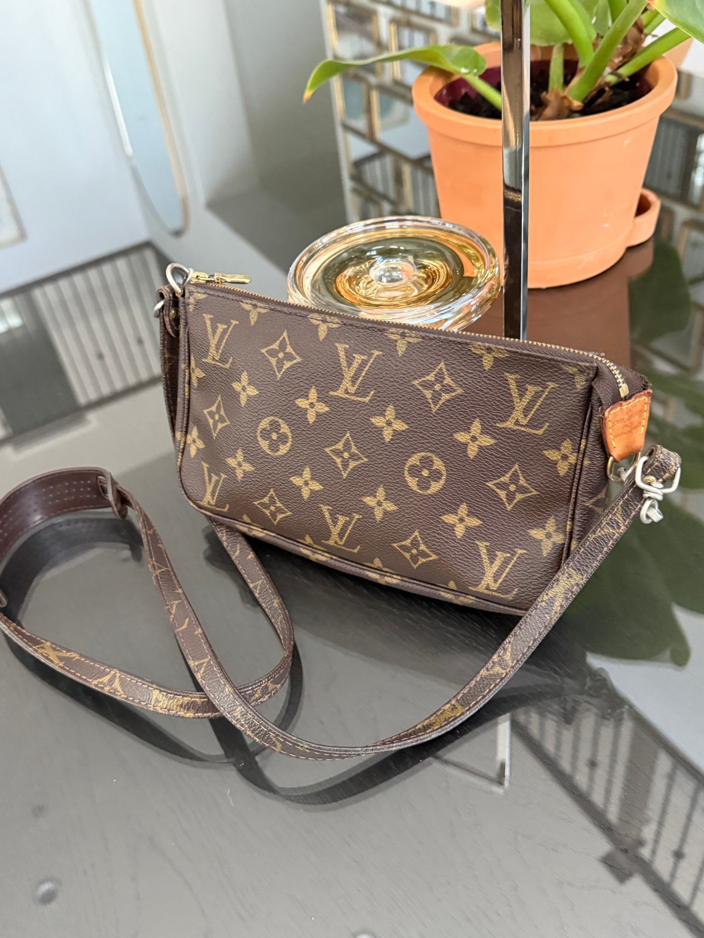 Pochette Accessories with Vintage Crossbody Strap - 📅 Year: 1999