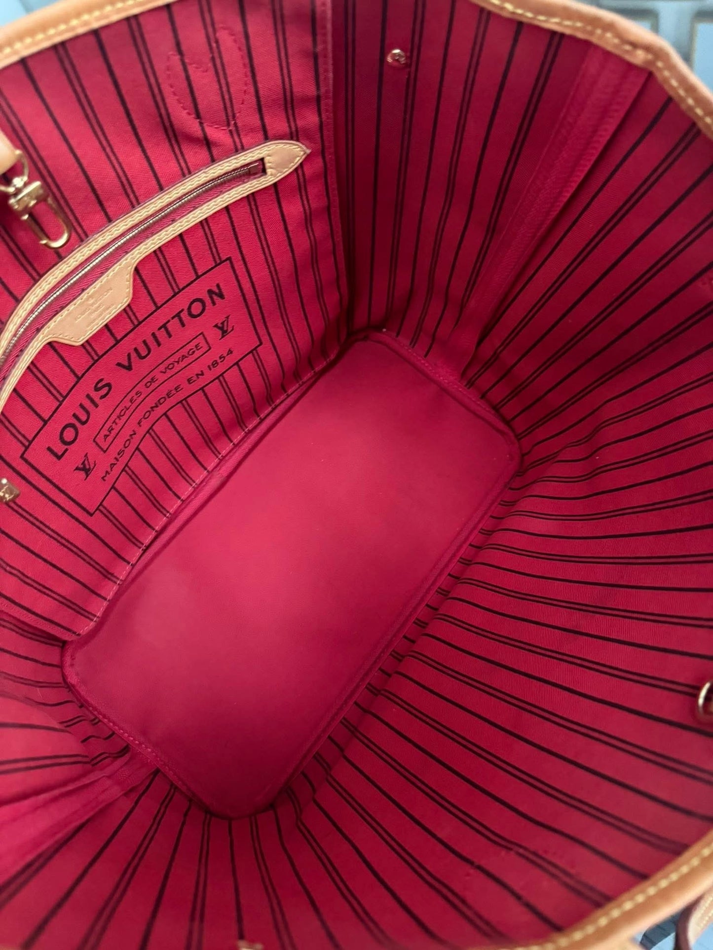 Neverfull MM Monogram in Cerise with Dustbag and Non branded Twilly🌺 📅 Year: 2014