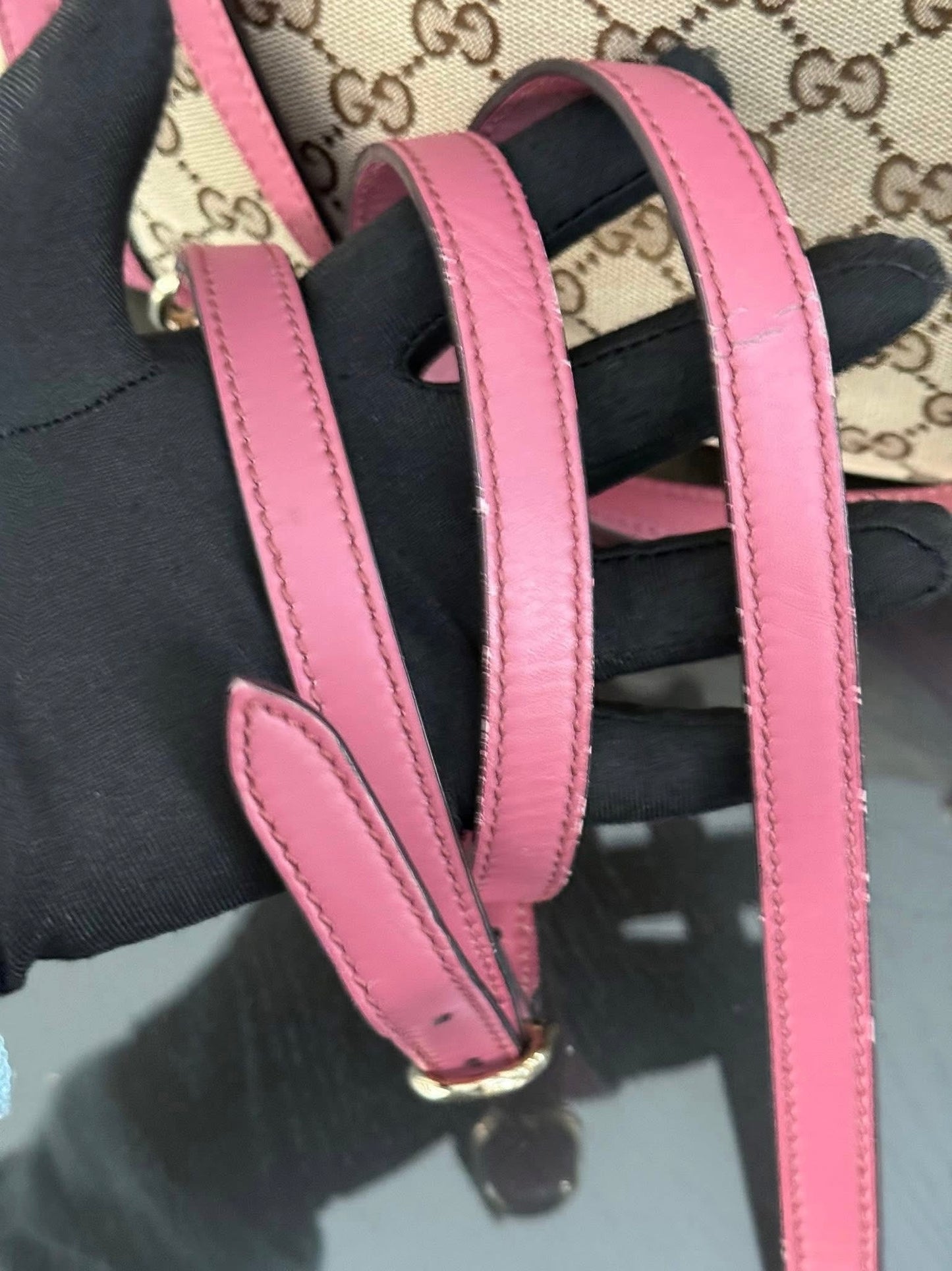 GG Pink Canvas Tote 2 Way Bag with Crossbody Strap 🗓️